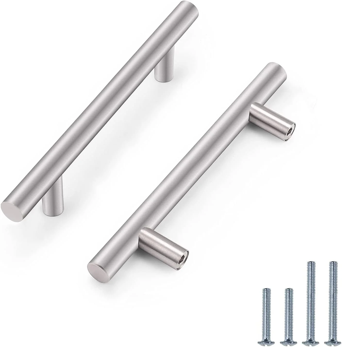 دستگیره درب کابینت آشپزخانه پروبریكو، نیکل برس خورده - 5 عددی، دستگیره کشو مبلمان کابینت استیل ضد زنگ 96 میلی متری دستگیره درب کابینت آشپزخانه پروبریكو، نیکل برس خورده - 5 عددی، دستگیره کشو مبلمان کابینت استیل ضد زنگ 96 میلی متری