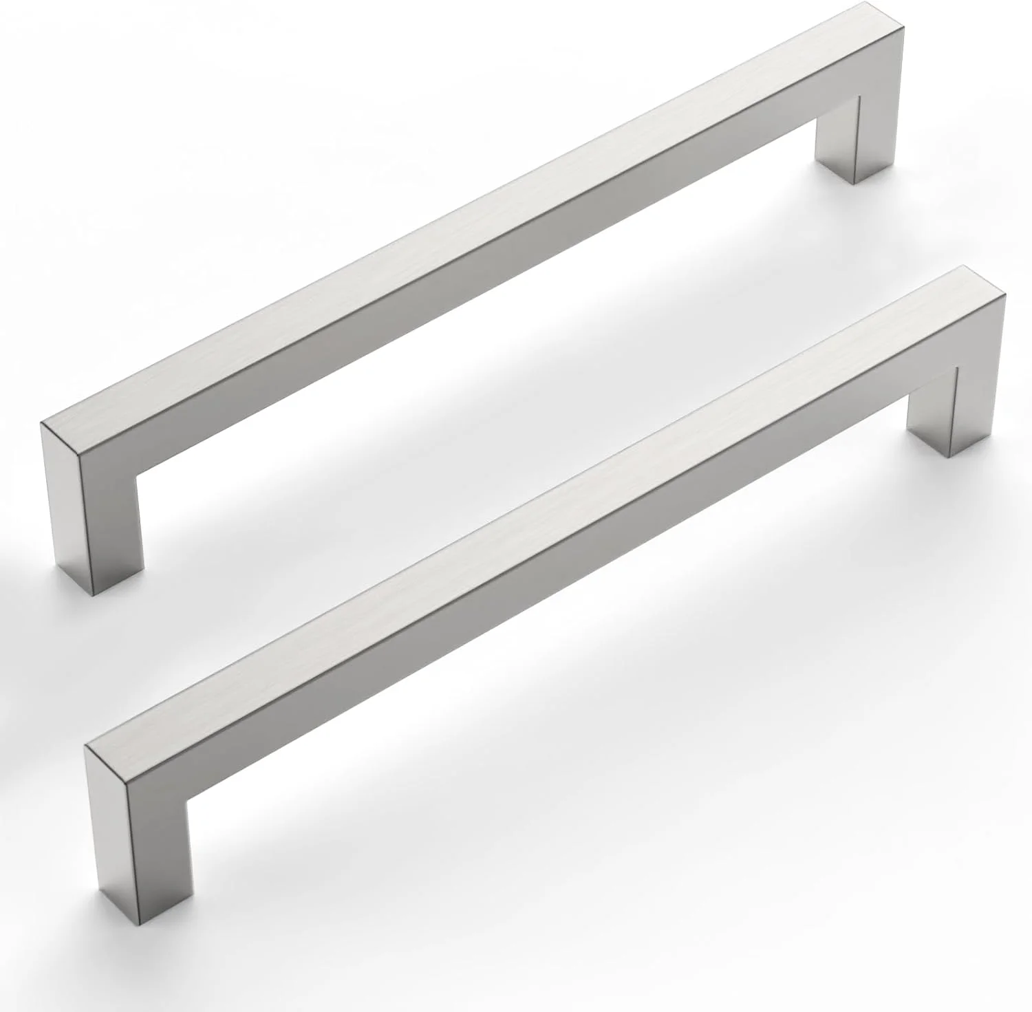 دستگیره کابینت نیکل برس خورده 9BUILD، بسته 10 عددی، 8.8 اینچی، دستگیره های آشپزخانه نیکل، دستگیره کابینت، سخت افزار کابینت نیکل، دستگیره کابینت آشپزخانه استیل ضد زنگ، دستگیره کشو