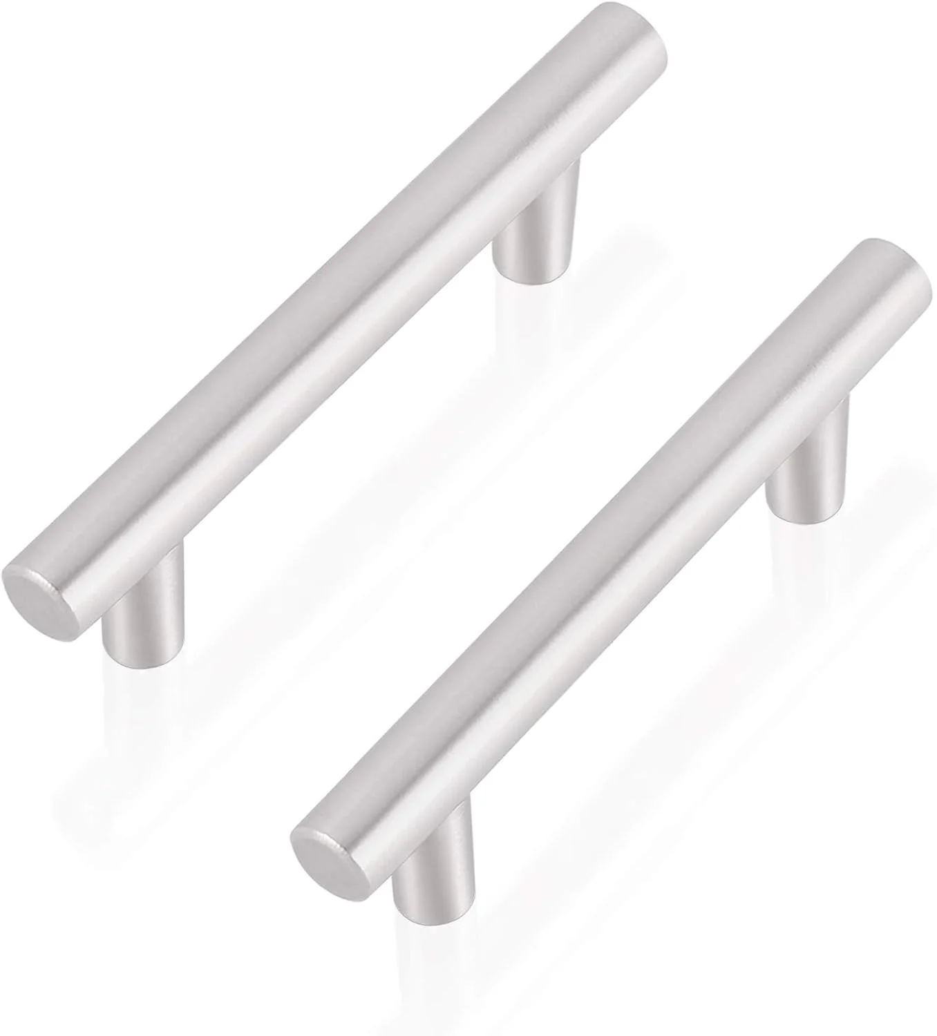 گوبریكو، دستگیره کابینت نیکل برس خورده، مدل اروپایی T میله ای، دستگیره کشو کمد ساتن نیکل - 3 اینچ فاصله مرکز سوراخ، بسته 50 عددی گوبریكو، دستگیره کابینت نیکل برس خورده، مدل اروپایی T میله ای، دستگیره کشو کمد ساتن نیکل - 3 اینچ فاصله مرکز سوراخ، بسته 50 عددی