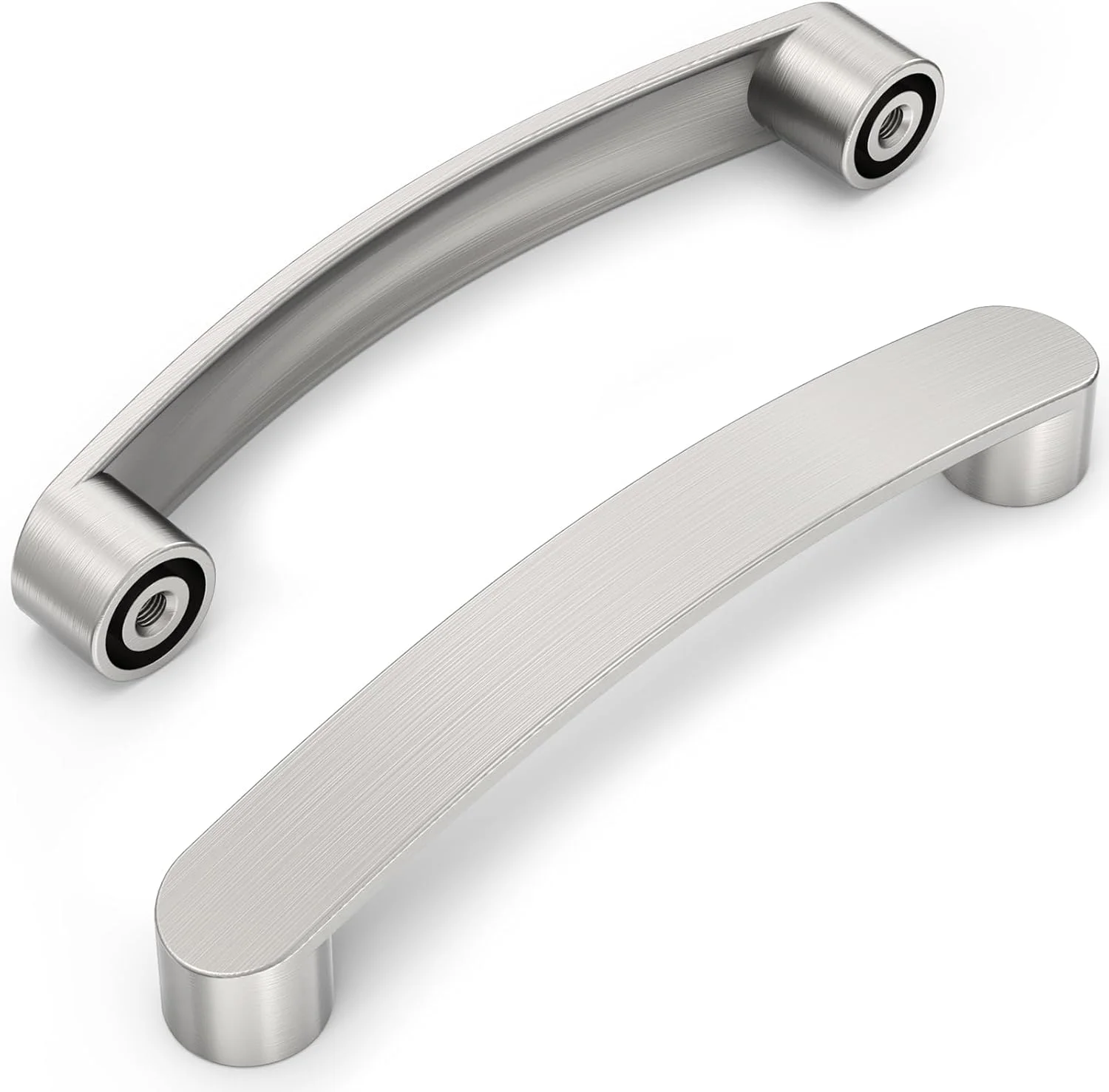 دستگیره کابینت نیکل برس خورده Furniware - بسته 10 عددی، فاصله مرکز سوراخ 128 میلی متر (5 اینچ)، سخت افزار مدرن کابینت آشپزخانه و حمام دستگیره کابینت نیکل برس خورده Furniware - بسته 10 عددی، فاصله مرکز سوراخ 128 میلی متر (5 اینچ)، سخت افزار مدرن کابینت آشپزخانه و حمام