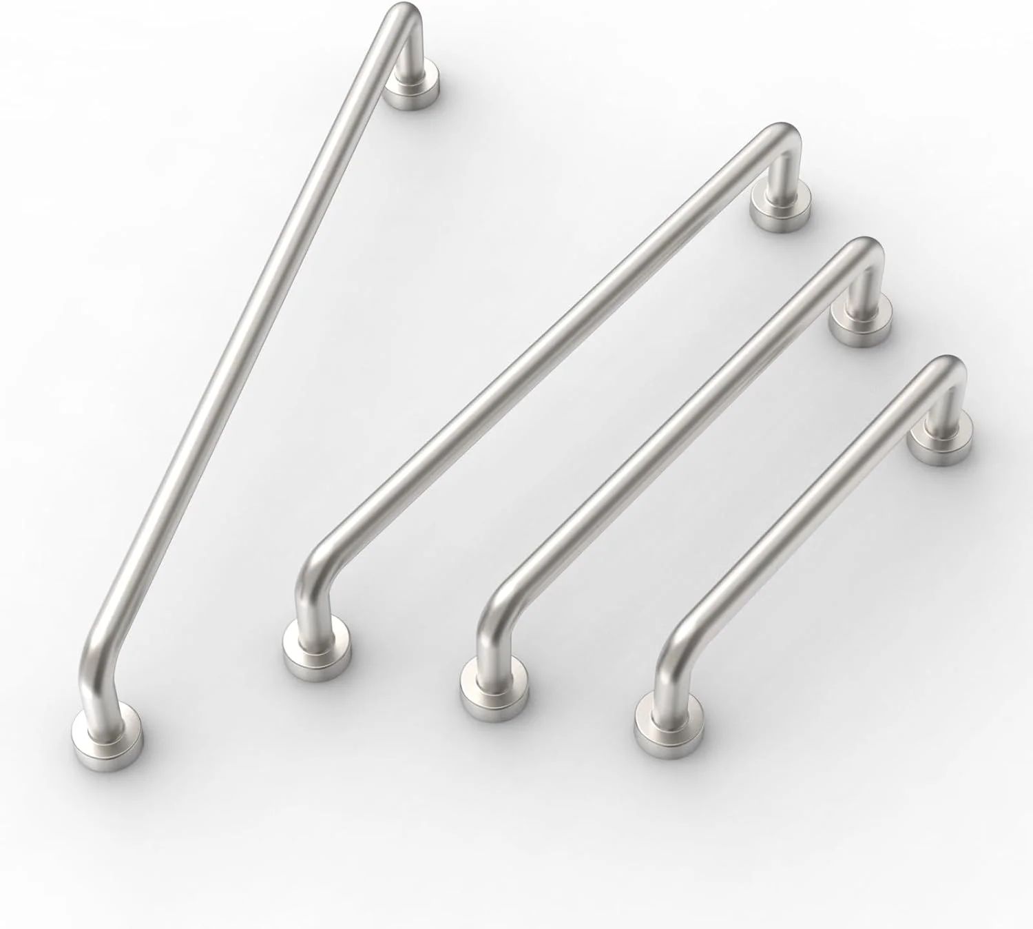 فُرنی ویر بسته 10 عددی دستگیره کابینت، مرکز سوراخ 128 میلی متر (5 اینچ)، نیکل برس خورده، دستگیره درب آشپزخانه، سخت افزار، دستگیره کشو، دستگیره درب کابینت آشپزخانه