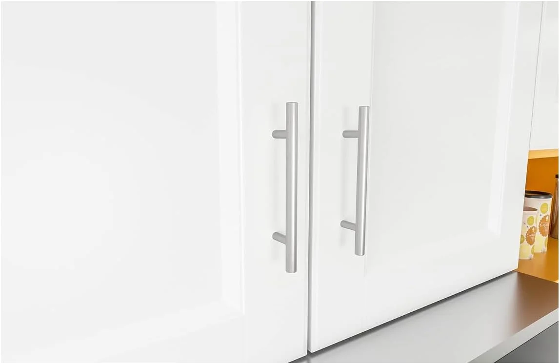 دستگیره کابینت استیل T شکل، طول 12 سانتی متر، بیرون زدگی 2.5 سانتی متر، سبک مدرن، نقره ای، ست 2 عددی