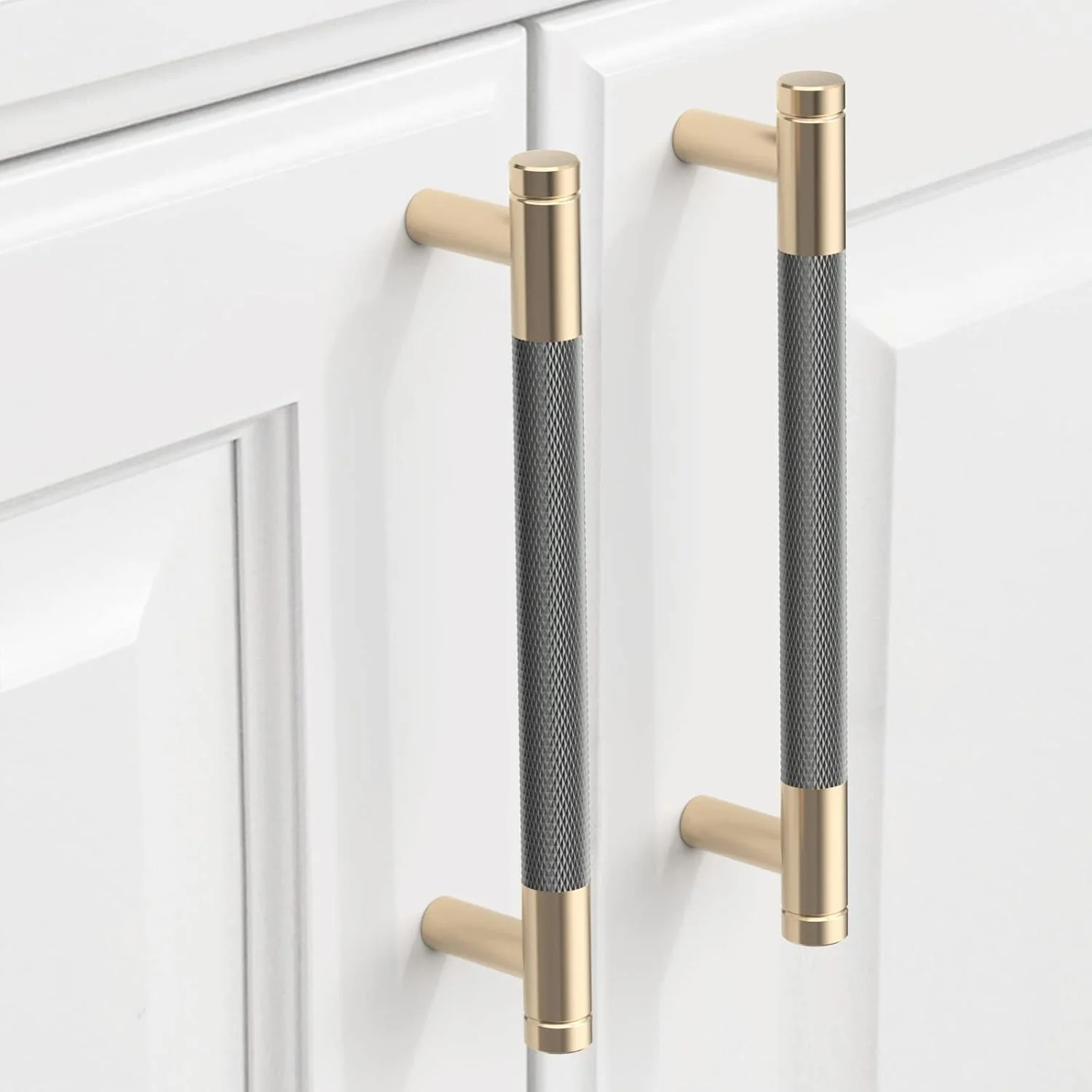 دستگیره کابینت آجدار 9BUILD بسته 10 عددی، 5 اینچی، خاکستری، دستگیره های طلایی برس خورده برای کابینت آشپزخانه، دستگیره های برنجی تی بار برای کشو دستگیره کابینت آجدار 9BUILD بسته 10 عددی، 5 اینچی، خاکستری، دستگیره های طلایی برس خورده برای کابینت آشپزخانه، دستگیره های برنجی تی بار برای کشو