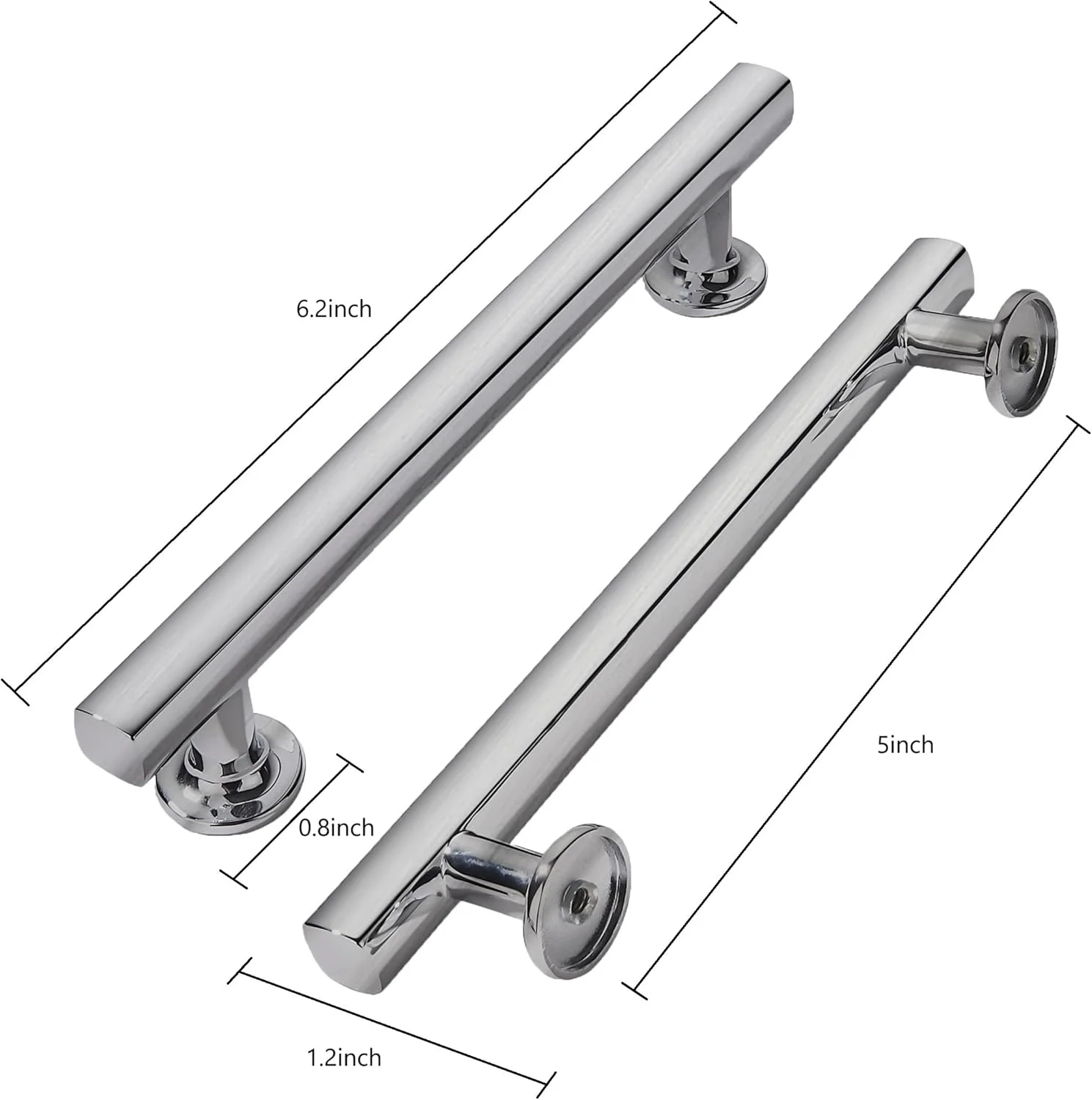 دستگیره کابینت ختوم ور مدل 10 عددی، 5 اینچی (128 میلی متر)، نیکل ساتن برس خورده، دستگیره های کابینت آشپزخانه سنگین و بادوام، سخت افزار کابینت آشپزخانه برای دستگیره های کشو کمد