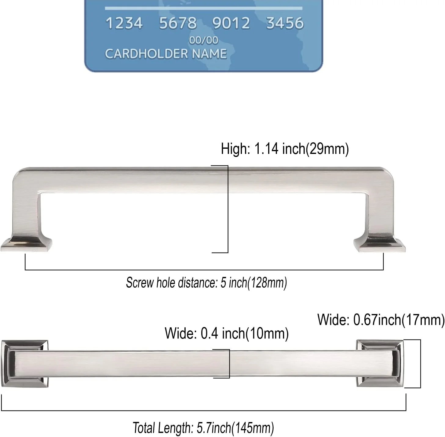 دستگیره کابینت آشپزخانه 9BUILD، 10 عددی، 12.7 سانتی متری، نیکل ساتن برس خورده، دستگیره های سخت افزاری کابینت آشپزخانه، دستگیره کابینت، دستگیره کمد