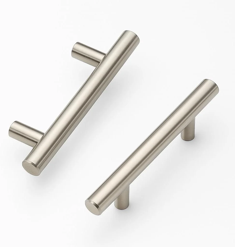 دستگیره های کابینت T شکل نیکل برس خورده - دستگیره های کشو استیل ضد زنگ 15 سانتی متری، فاصله سوراخ 9.8 سانتی متر، بسته 2 عددی - سخت افزار مبلمان مدرن برای کابینت آشپزخانه و حمام دستگیره های کابینت T شکل نیکل برس خورده - دستگیره های کشو استیل ضد زنگ 15 سانتی متری، فاصله سوراخ 9.8 سانتی متر، بسته 2 عددی - سخت افزار مبلمان مدرن برای کابینت آشپزخانه و حمام