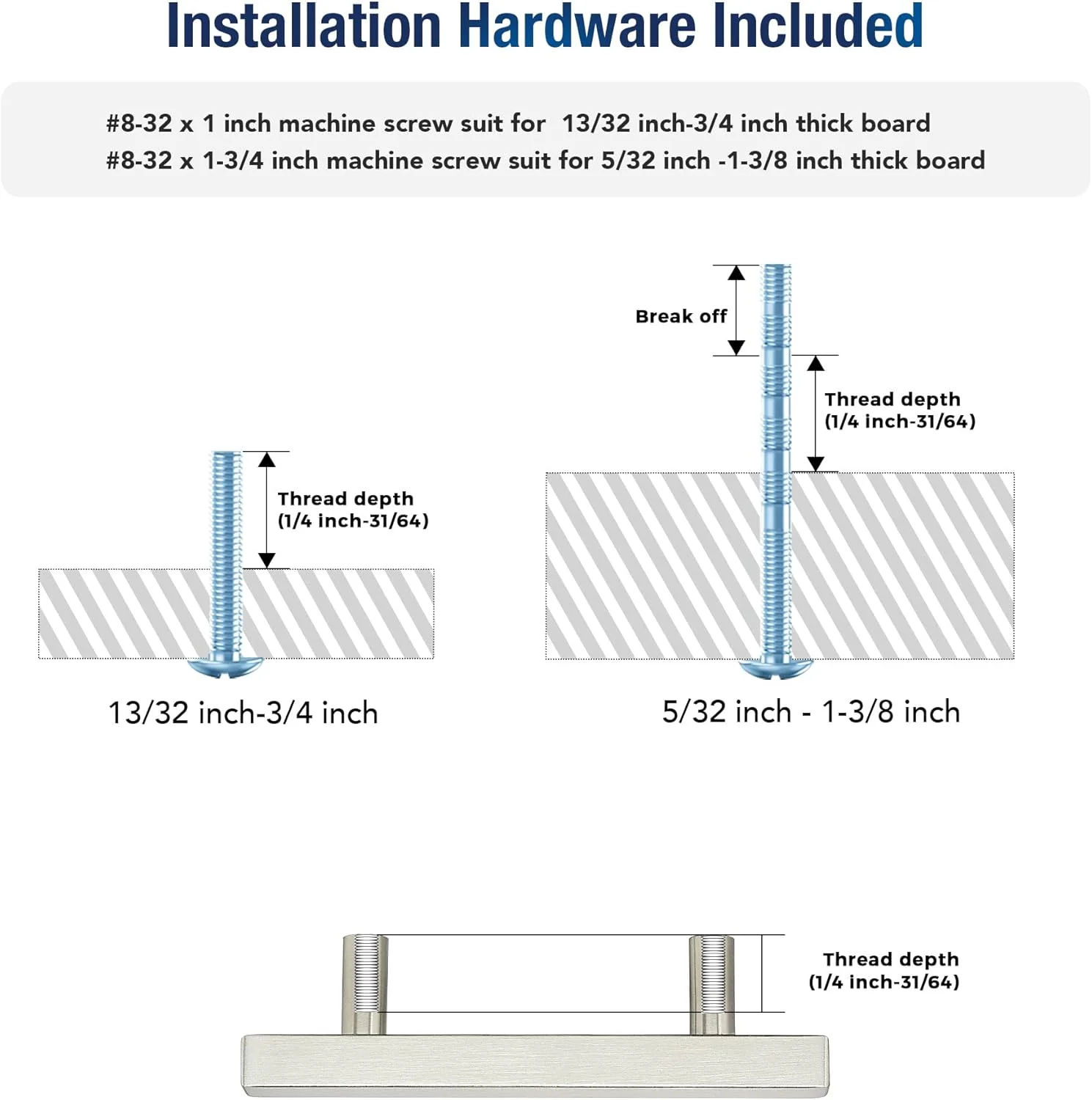 دستگیره کابینت آشپزخانه نیکل برس خورده بسته 10 عددی، دستگیره های کشو کابینت آشپزخانه برای کمد 5 اینچی با مرکز سوراخ 3 اینچی، دستگیره های کشو میله ای مربعی، سخت افزار کابینت آشپزخانه استیل ضد زنگ