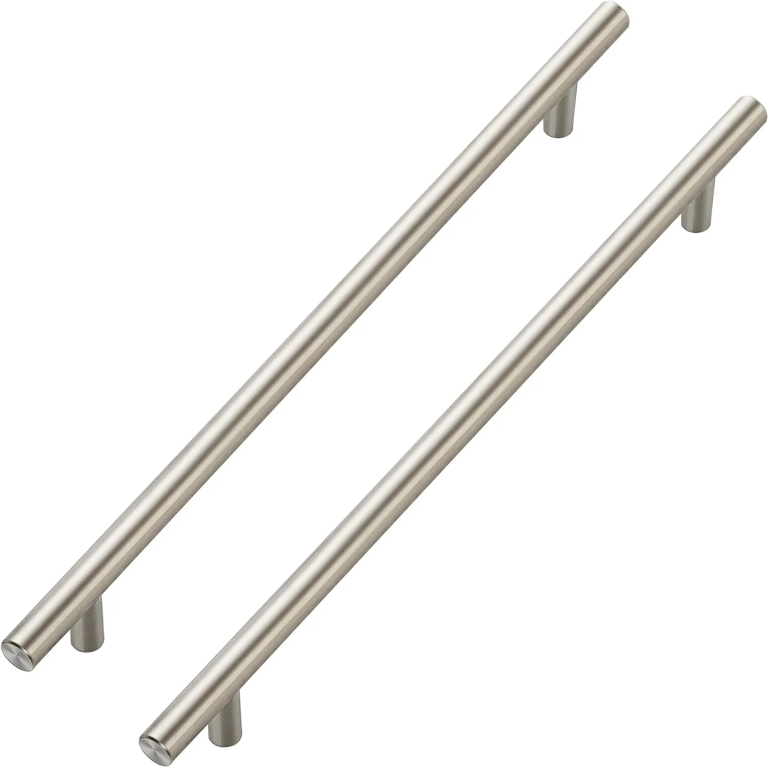 دستگیره کابینت JOY DECOR بسته 10 عددی، دستگیره های نیکل برس خورده، دستگیره کابینت آشپزخانه با مرکز سوراخ 10 اینچی، دستگیره های T شکل استیل ضد زنگ برای کشوهای کمد