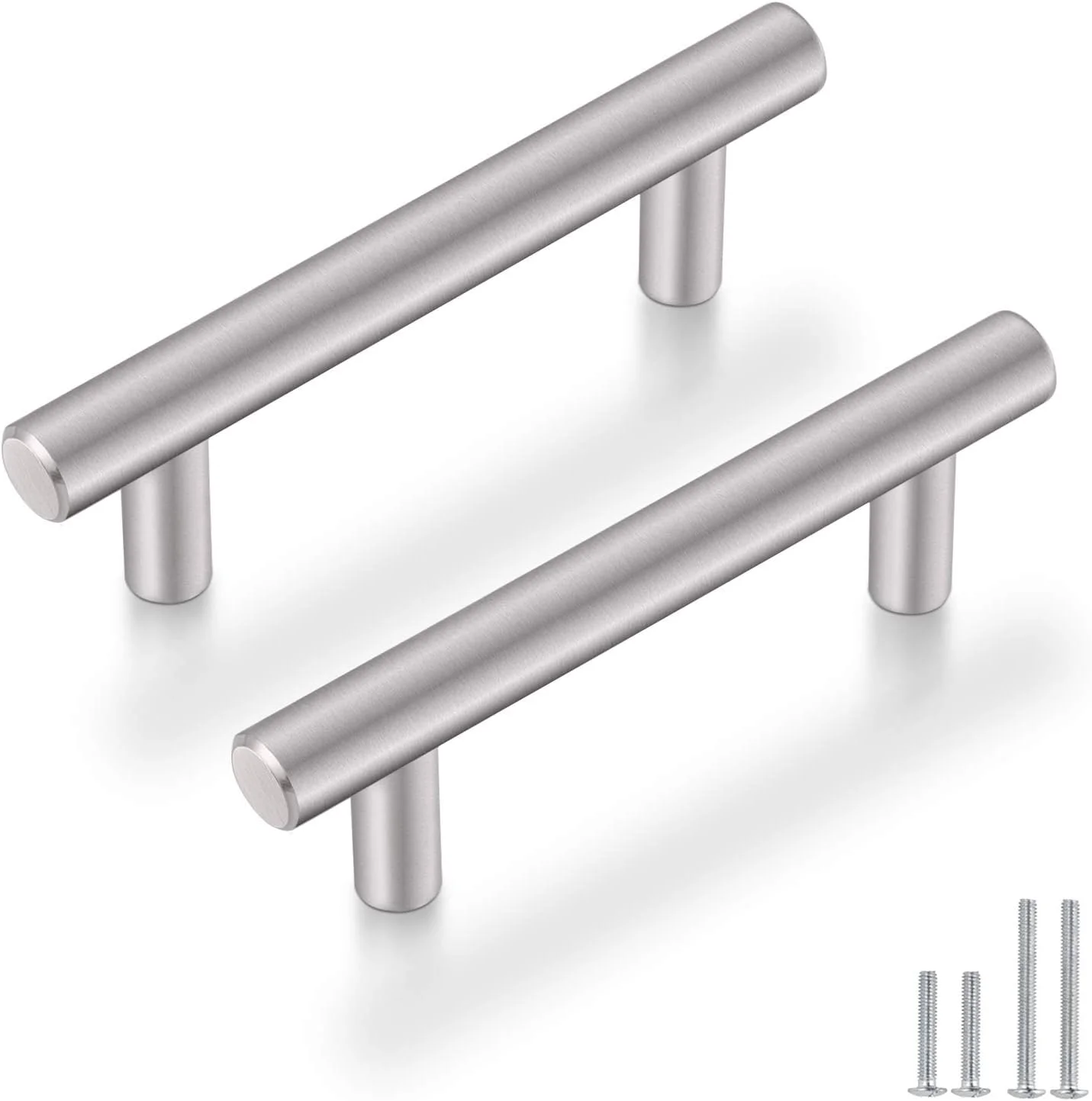 دستگیره های T شکل استیل ضد زنگ نیکل برس خورده Probrico برای درب کابینت آشپزخانه، کشو و دستگیره، بسته 10 عددی PD201SSS76-10Pcs