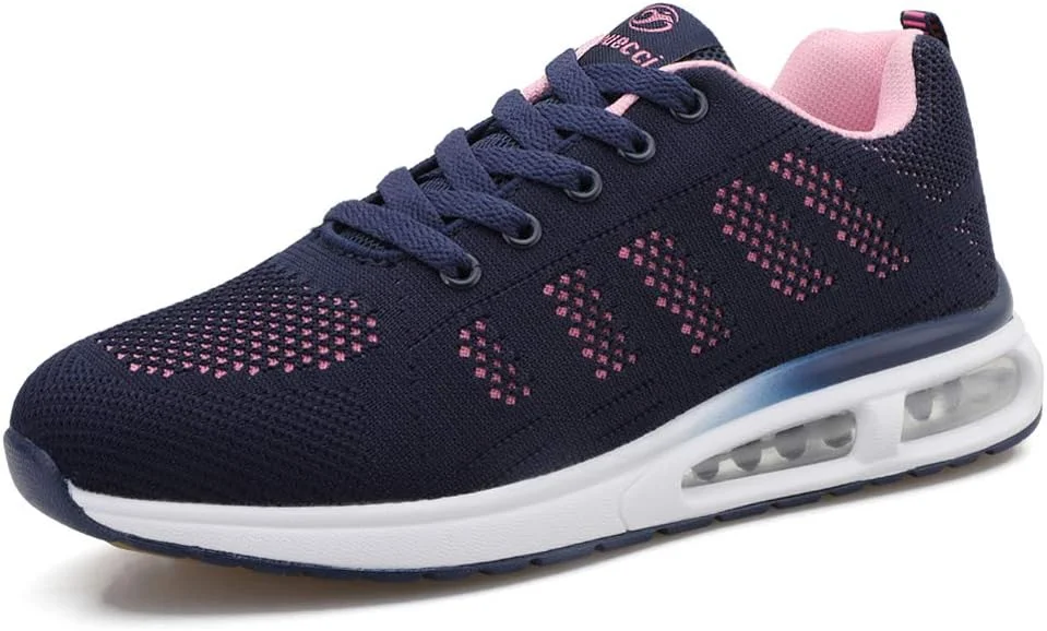 کفش ورزشی زنانه مینبی، دارای بالشتک هوا، کفش داخلی، کفش ورزشی فضای باز، بند تنفسی، کفش ورزشی زنانه، تخت، سایز 35-44 اروپا