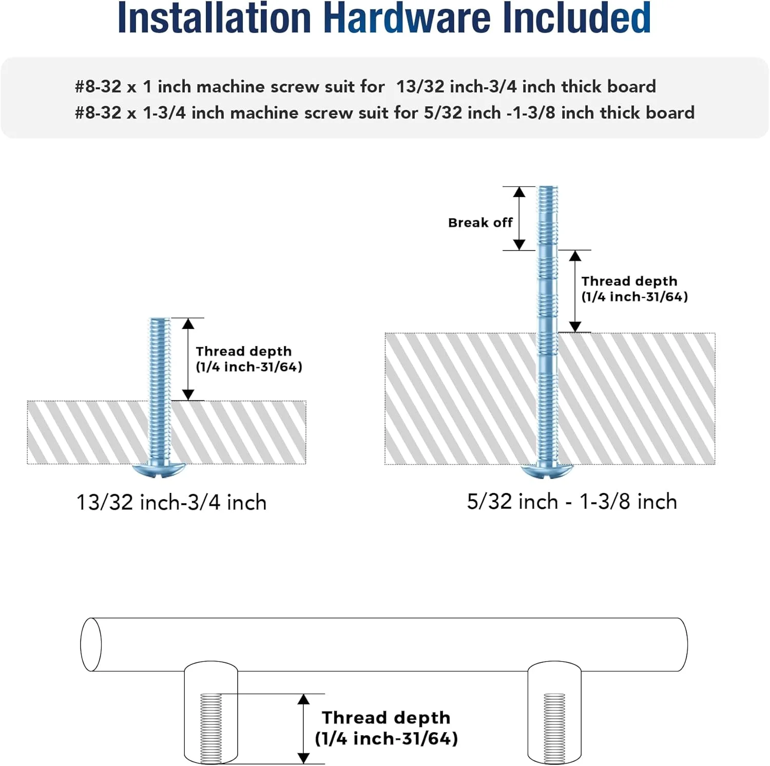 دستگیره کابینت JOY DECOR بسته 10 عددی، دستگیره های نیکل برس خورده، دستگیره کابینت آشپزخانه با مرکز سوراخ 10 اینچی، دستگیره های T شکل استیل ضد زنگ برای کشوهای کمد