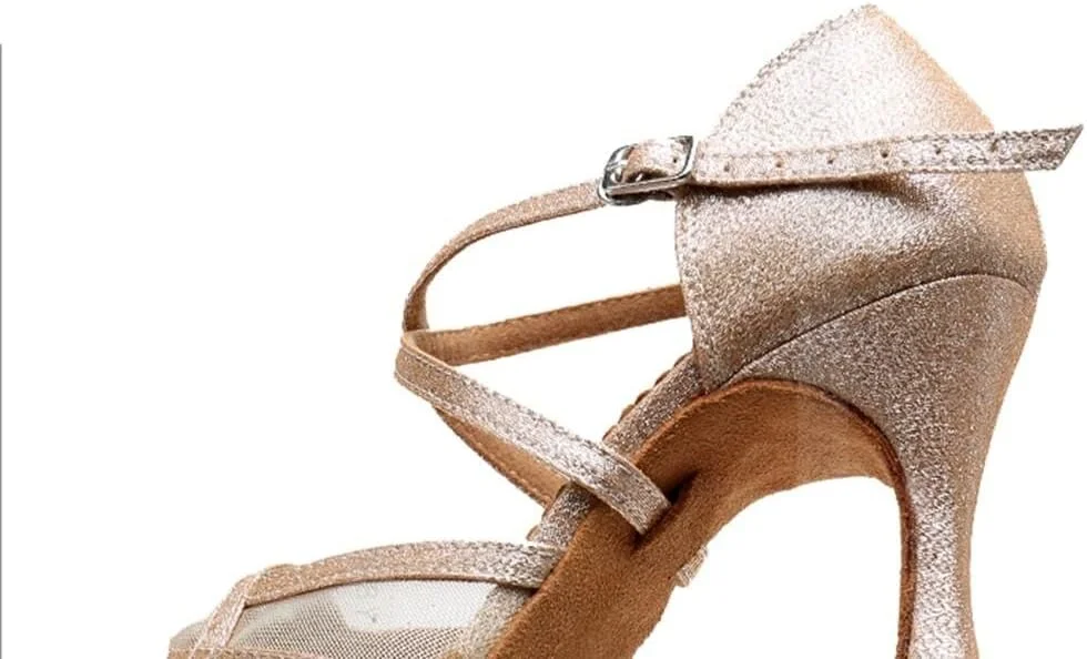 کفش رقص زنانه MGM-Joymod، راحت، توری، اکلیلی، پنجه باز، مناسب سالسا، تانگو، بالروم، لاتین، مدرن، صندل مهمانی عروسی