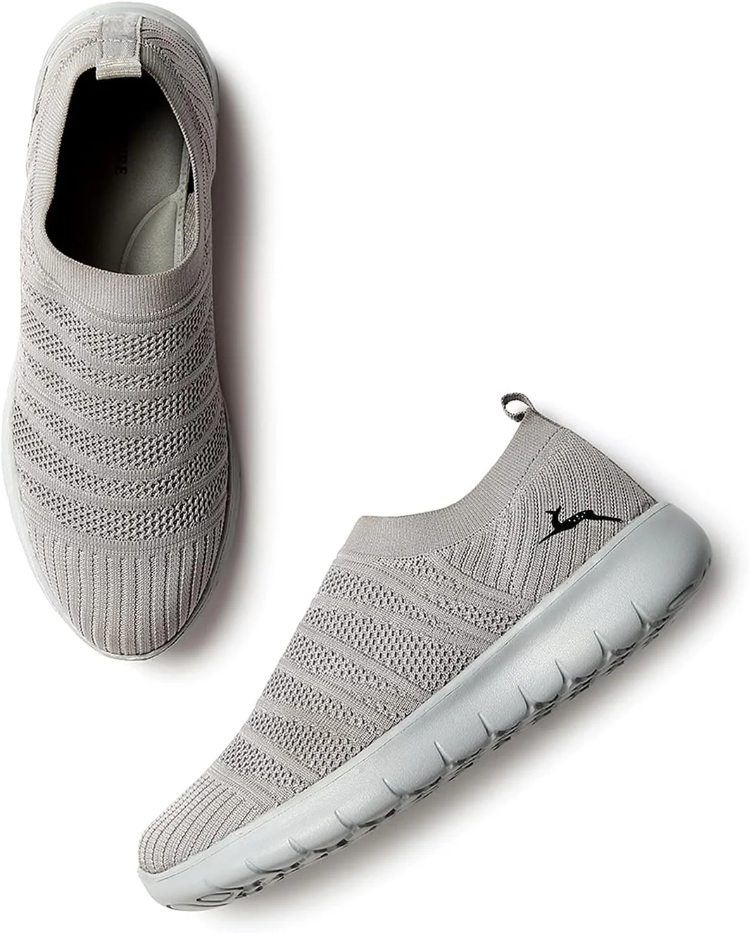 کفش ورزشی زنانه مارک لویر، سبک وزن، بافتنی، مناسب ورزش، دویدن و پیاده روی، خاکستری، سایز 38 اروپا