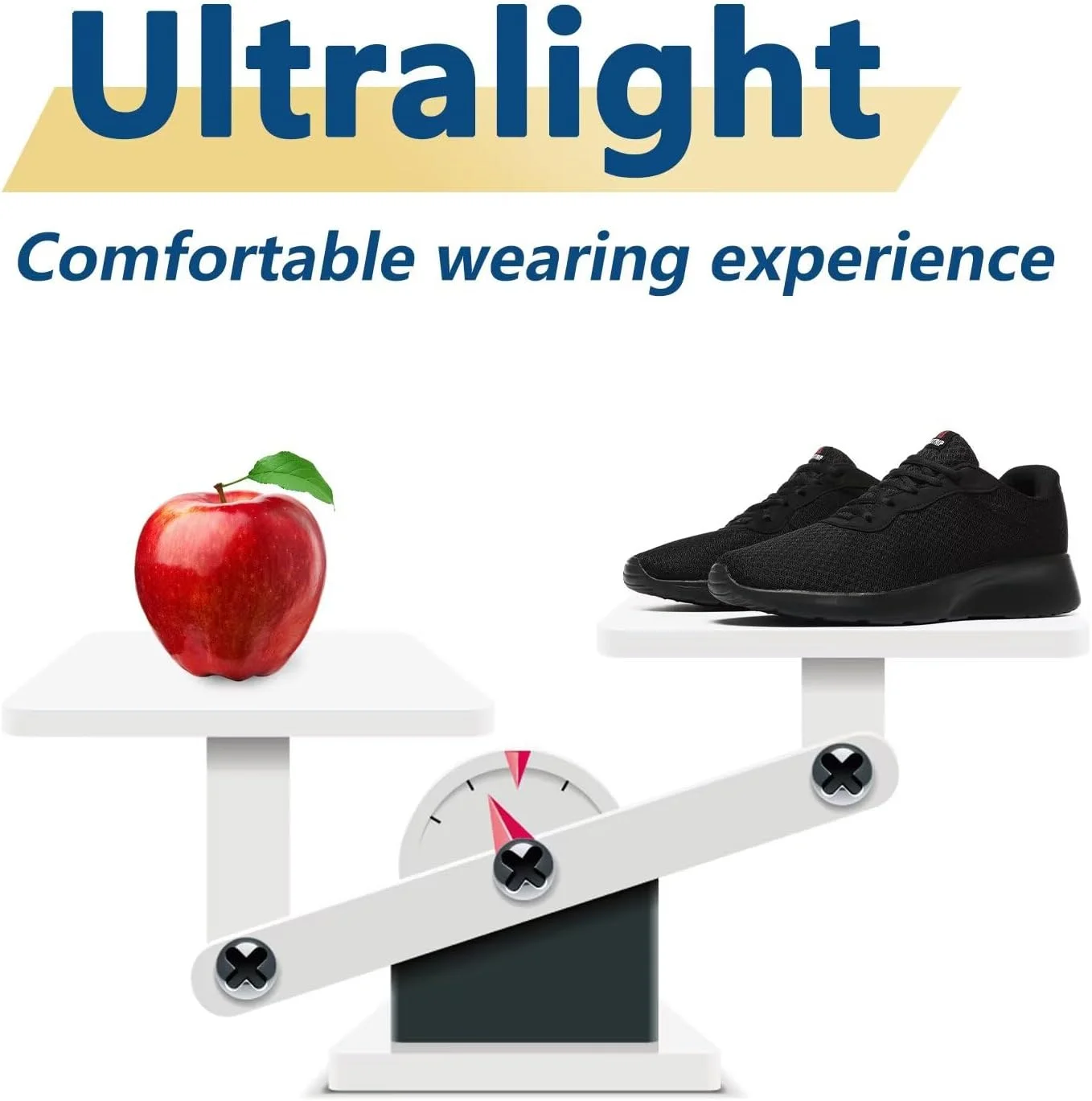 کفش پیاده روی زنانه MAIITRIP، کفش های تنیس و دویدن فوق العاده سبک و تنفسی، کفش های کتانی غیر لغزنده، راحت و شیک، مناسب کار، باشگاه، تمرین، ورزش، دارای بالشتک، مشکی سفید، سایز 8