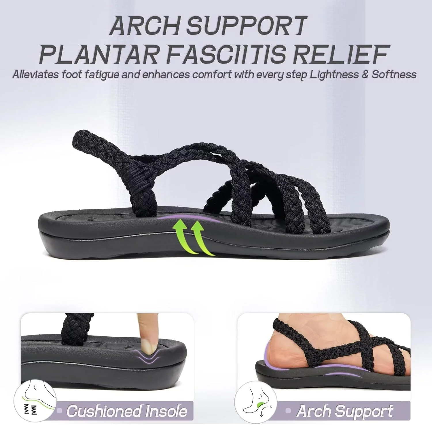 صندل پیاده روی راحت زنانه MEGNYA با پشتیبانی از قوس پا، صندل های پیاده روی ورزشی زنانه، صندل های آبی مناسب برای ساحل/استخر/سفر دریایی/مسافرت/عروسی