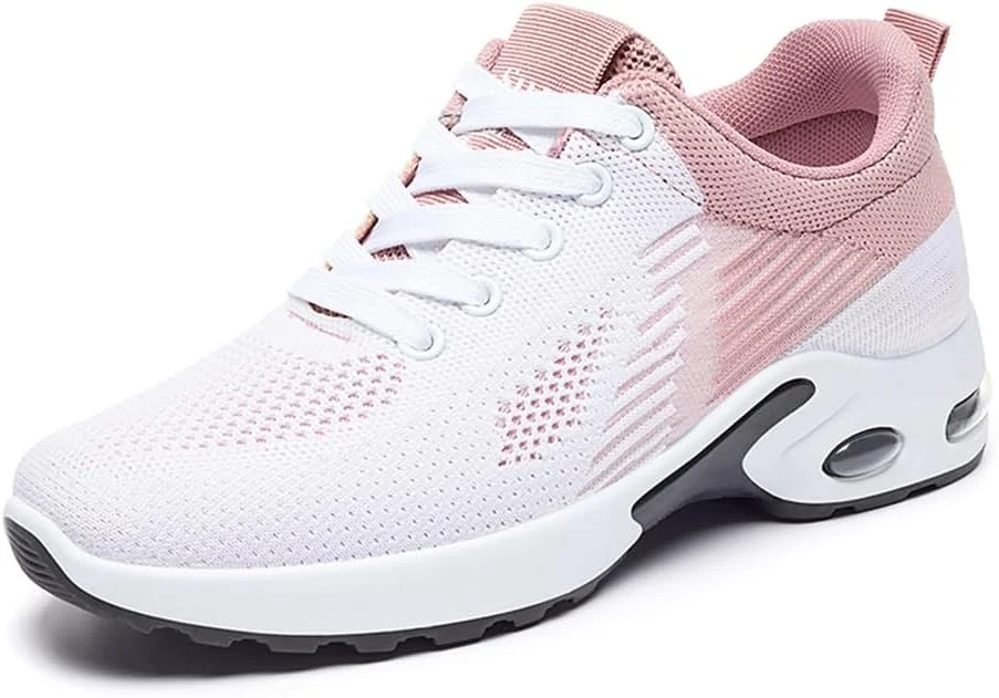 کفشهای دویدن زنانه LYEAA، کفشهای کتانی بالشتک هوا، کفشهای پیادهروی غیر لغزنده، کفشهای ورزشی توری تنفسی برای مسافرت در فضای باز، صورتی، سایز 42 EU کفشهای دویدن زنانه LYEAA، کفشهای کتانی بالشتک هوا، کفشهای پیادهروی غیر لغزنده، کفشهای ورزشی توری تنفسی برای مسافرت در فضای باز، صورتی، سایز 42 EU