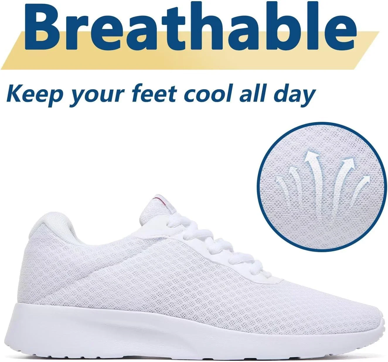 کفش پیاده روی زنانه MAIITRIP، کفش های تنیس و دویدن فوق العاده سبک و تنفسی، کفش های کتانی غیر لغزنده، راحت و شیک، مناسب کار، باشگاه، تمرین، ورزش و دویدن