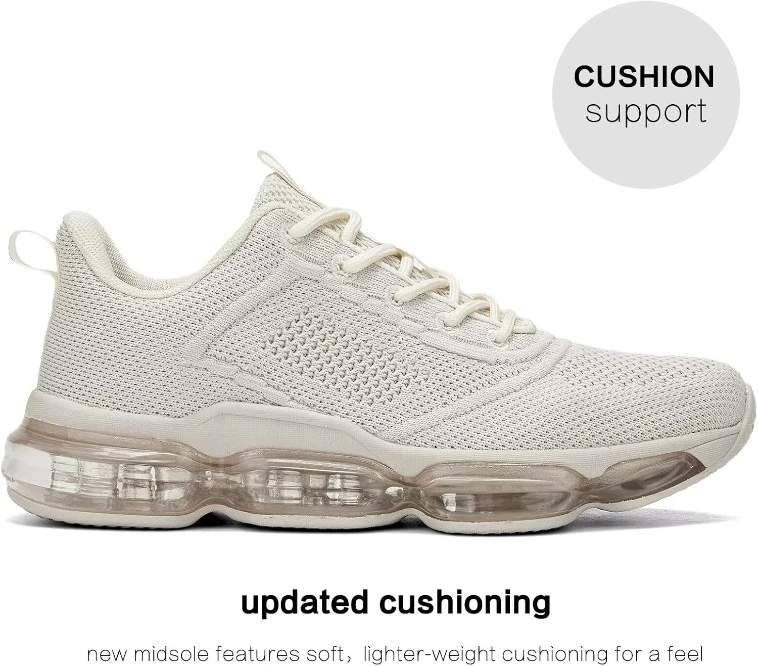 کفش‌های دویدن زنانه Luogoks، کفش‌های پیاده‌روی با بالشتک هوا، کفش‌های کتانی مد روز، تنیس، ورزشی تنفسی، باشگاه، تناسب اندام، کفش‌های تمرین متقابل