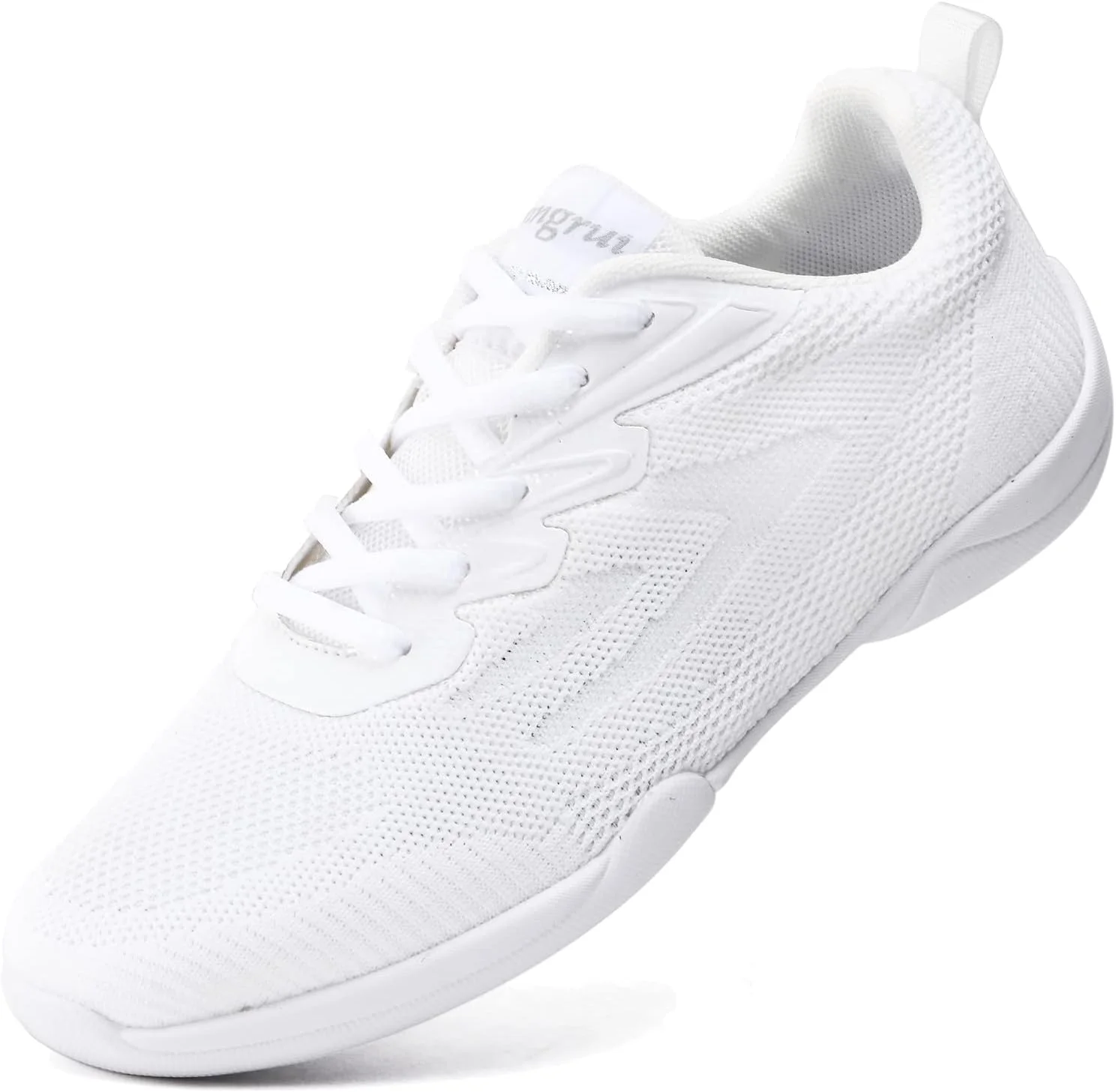 کفش های سفید تشویق کننده بزرگسالان و جوانان kkdom، کفش های ورزشی سبک وزن برای تمرین رقص، مسابقه، تنیس و تشویق