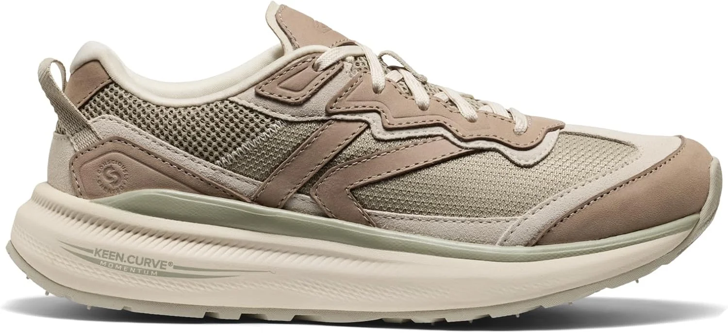 کفش پیاده روی زنانه KEEN مدل Wk500، تنفس پذیر، راحت و پشتیبان، Abbey Stone/Birch، سایز 7.5