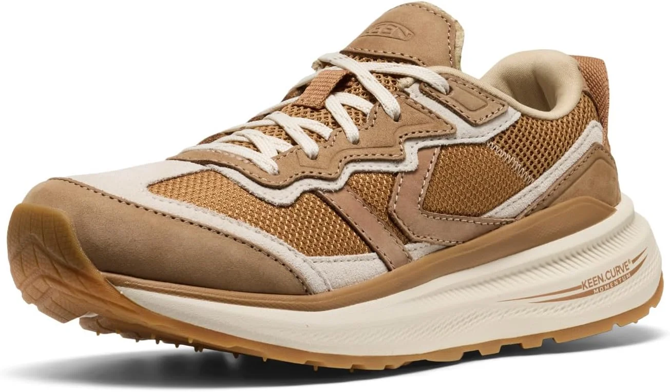 کفش پیاده روی زنانه KEEN مدل Wk500، تنفس پذیر، راحت و پشتیبان، ذرت/سافاری، سایز 9