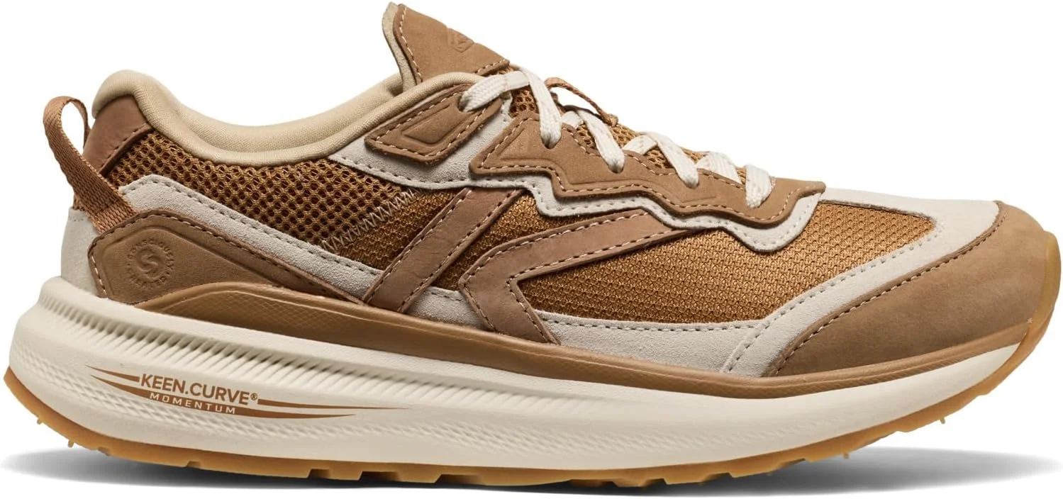 کفش پیاده روی زنانه KEEN مدل Wk500، تنفس پذیر، راحت و پشتیبان، ذرت/سافاری، سایز 9