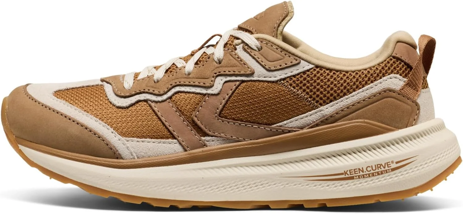 کفش پیاده روی زنانه KEEN مدل Wk500، تنفس پذیر، راحت و پشتیبان، ذرت/سافاری، سایز 9