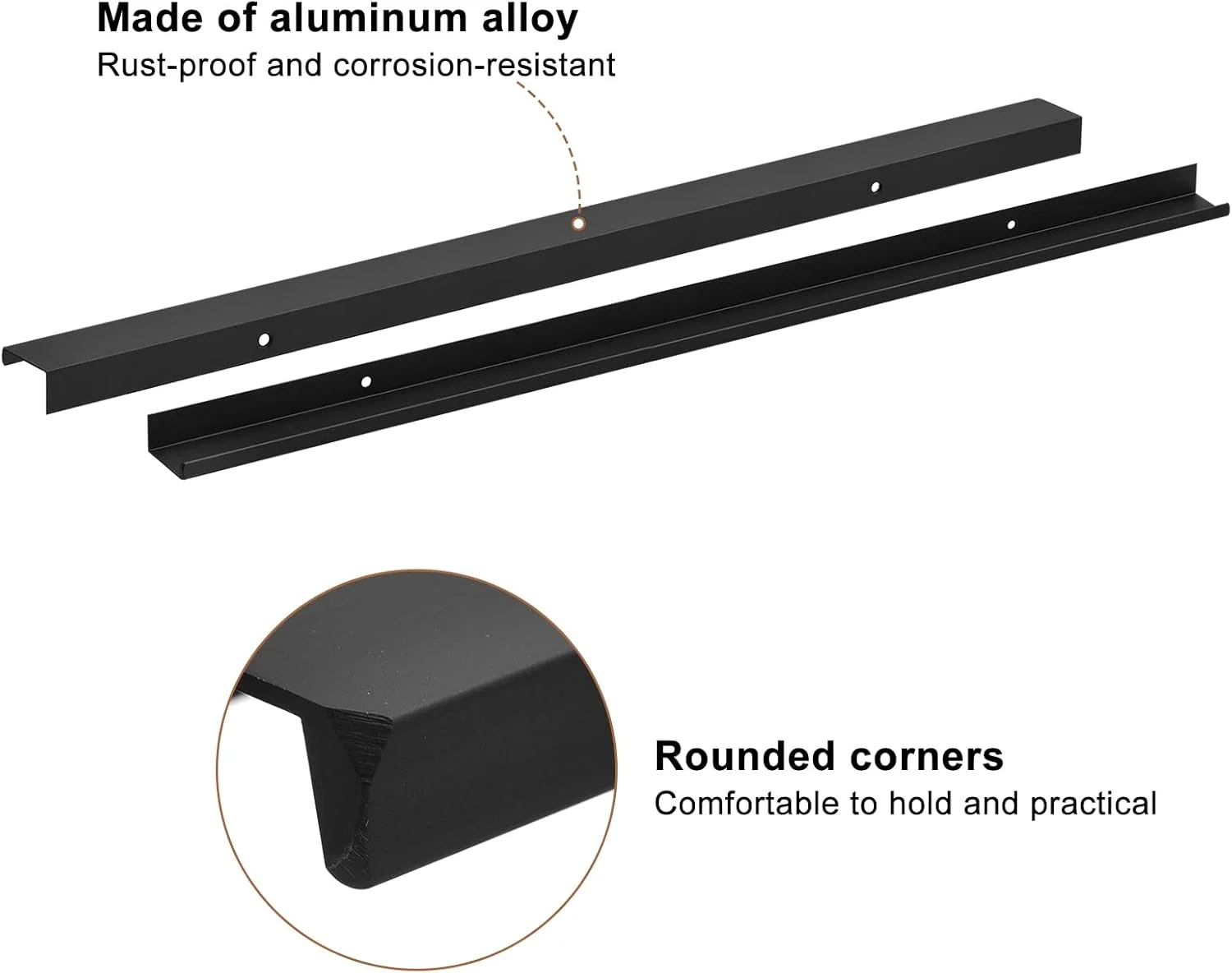 سورسینگ مپ دستگیره لبه انگشتی کابینت، 3 عدد 500 میلی متر / 19.69 اینچ آلیاژ آلومینیوم نصب پشتی دستگیره های مخفی کابینت دستگیره پنهان برای کابینت کشو آشپزخانه منزل، مشکی سورسینگ مپ دستگیره لبه انگشتی کابینت، 3 عدد 500 میلی متر / 19.69 اینچ آلیاژ آلومینیوم نصب پشتی دستگیره های مخفی کابینت دستگیره پنهان برای کابینت کشو آشپزخانه منزل، مشکی