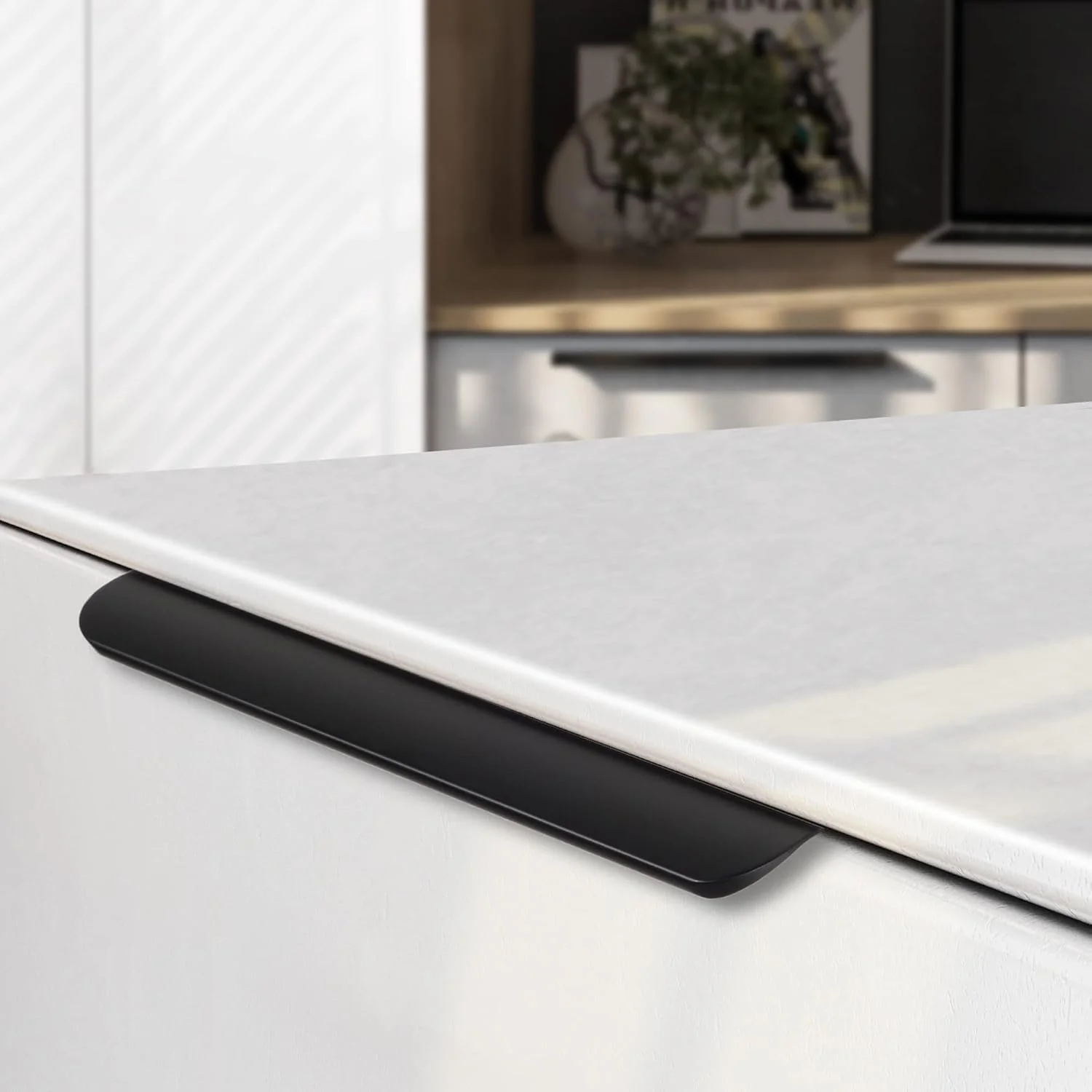 دستگیره مخفی لبه ای ساتانگا مشکی برای کابینت، کشو، دستگیره آلومینیومی تخت مخفی نصب شده در پشت درب منزل، بسته 10 عددی، مدرن، طول کلی 7.87 اینچ، نصب آسان دستگیره مخفی لبه ای ساتانگا مشکی برای کابینت، کشو، دستگیره آلومینیومی تخت مخفی نصب شده در پشت درب منزل، بسته 10 عددی، مدرن، طول کلی 7.87 اینچ، نصب آسان