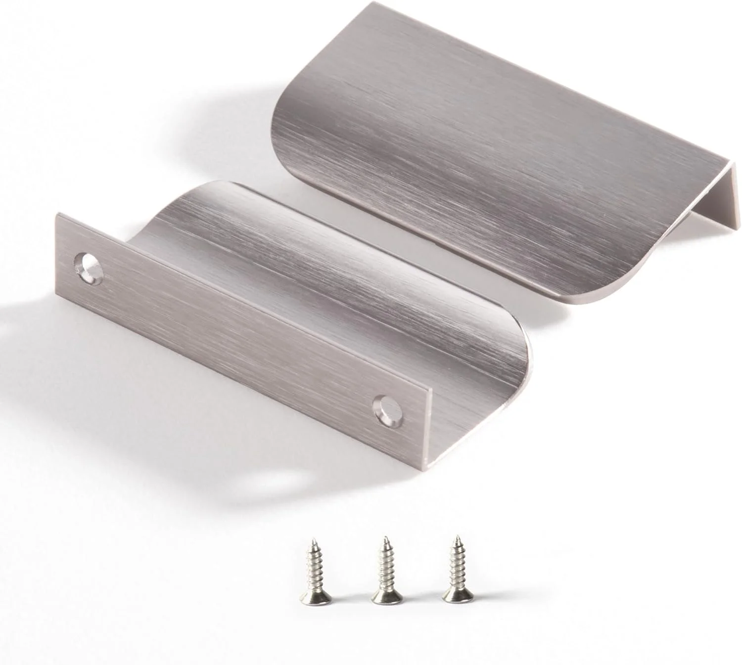 دستگیره مخفی لبه ساتانگا برای کابینت، کشو، دستگیره آلومینیومی درب با نصب پشتی پنهان برای منزل، بسته 5 عددی، نیکل برس خورده مدرن، طول کلی 8 سانتی متر، نصب آسان دستگیره مخفی لبه ساتانگا برای کابینت، کشو، دستگیره آلومینیومی درب با نصب پشتی پنهان برای منزل، بسته 5 عددی، نیکل برس خورده مدرن، طول کلی 8 سانتی متر، نصب آسان