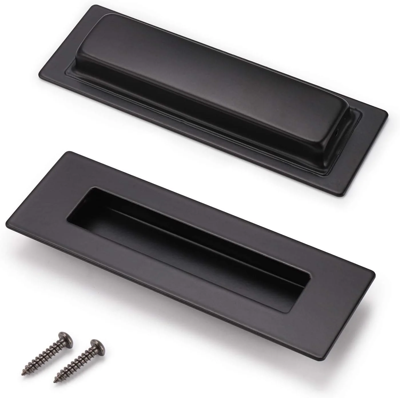 (2 عددی) دستگیره های توکار مستطیلی مشکی پروبریو، دستگیره های کشویی درب، دستگیره های انگشتی درب کمد استیل ضد زنگ، طول 6 اینچ (150 میلی متر)، دستگیره های توکار (2 عددی) دستگیره های توکار مستطیلی مشکی پروبریو، دستگیره های کشویی درب، دستگیره های انگشتی درب کمد استیل ضد زنگ، طول 6 اینچ (150 میلی متر)، دستگیره های توکار