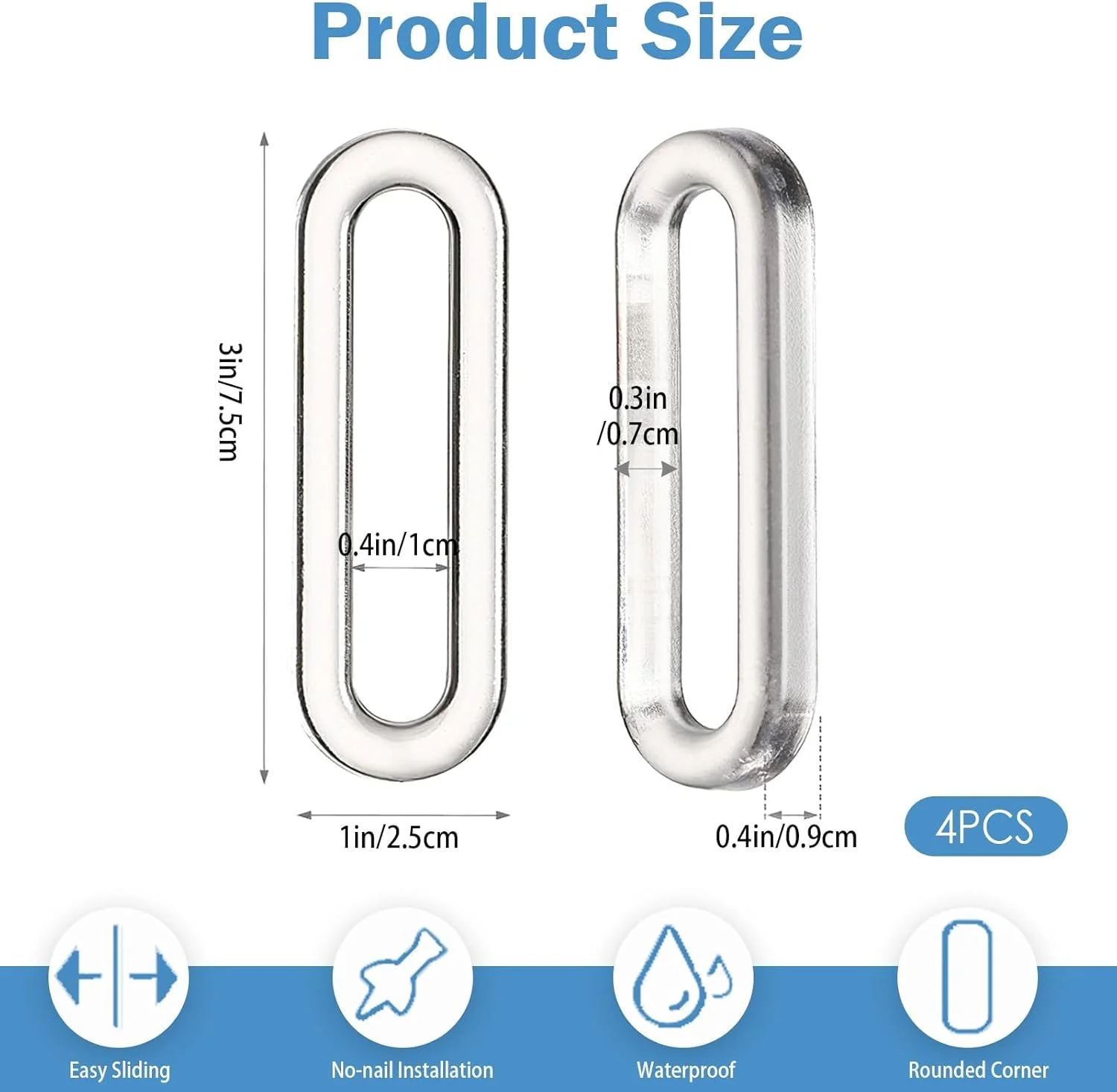 ست 4 عددی دستگیره های انگشتی بی رنگ، خودچسب، فرورفته و بیضی شکل برای درب های شیشه ای کشویی، کشوهای کابینت، پنجره ها، نصب آسان و مدرن، کیت سخت افزاری فرورفته و نامرئی ست 4 عددی دستگیره های انگشتی بی رنگ، خودچسب، فرورفته و بیضی شکل برای درب های شیشه ای کشویی، کشوهای کابینت، پنجره ها، نصب آسان و مدرن، کیت سخت افزاری فرورفته و نامرئی
