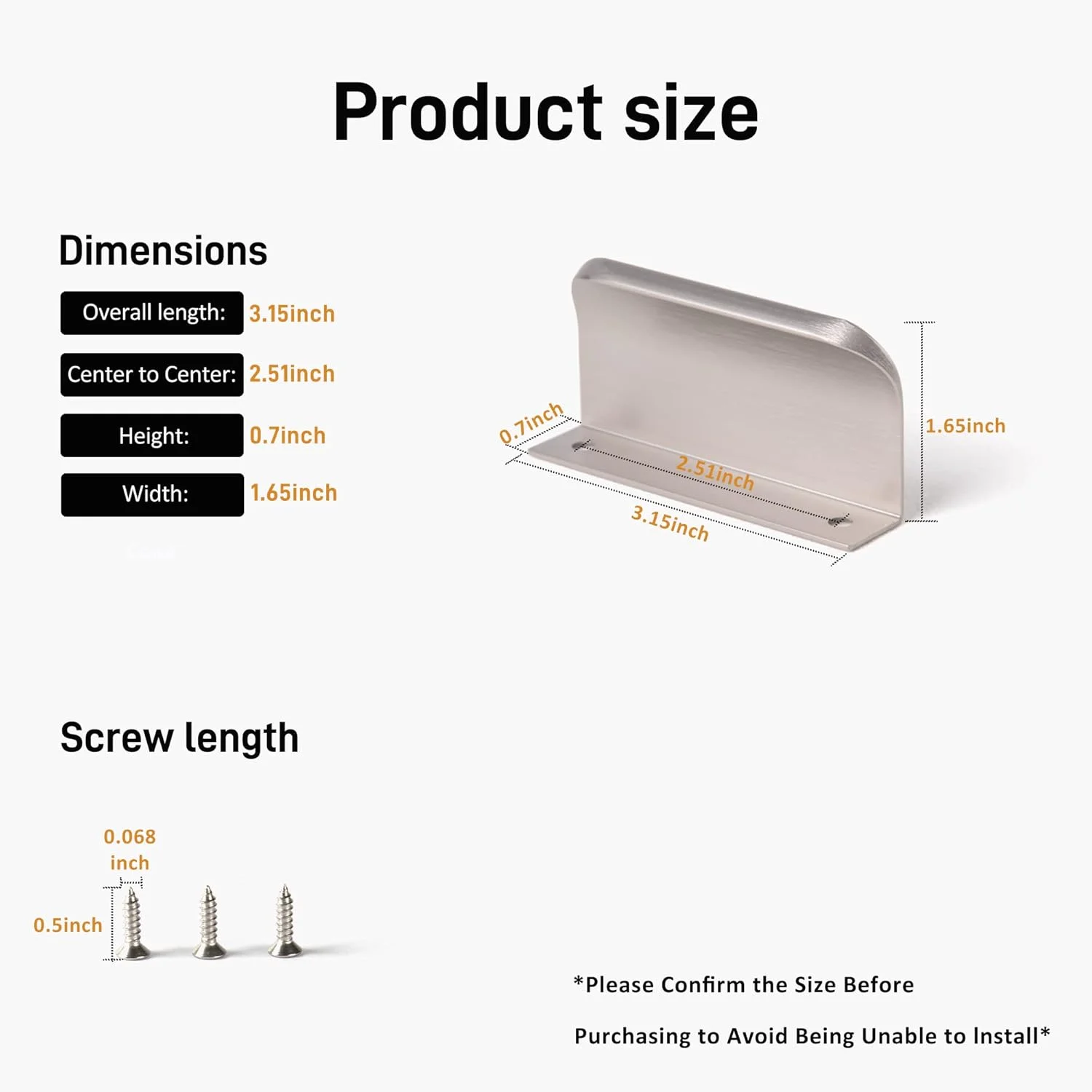 دستگیره مخفی لبه ساتانگا برای کابینت، کشو، دستگیره آلومینیومی درب با نصب پشتی پنهان برای منزل، بسته 5 عددی، نیکل برس خورده مدرن، طول کلی 8 سانتی متر، نصب آسان