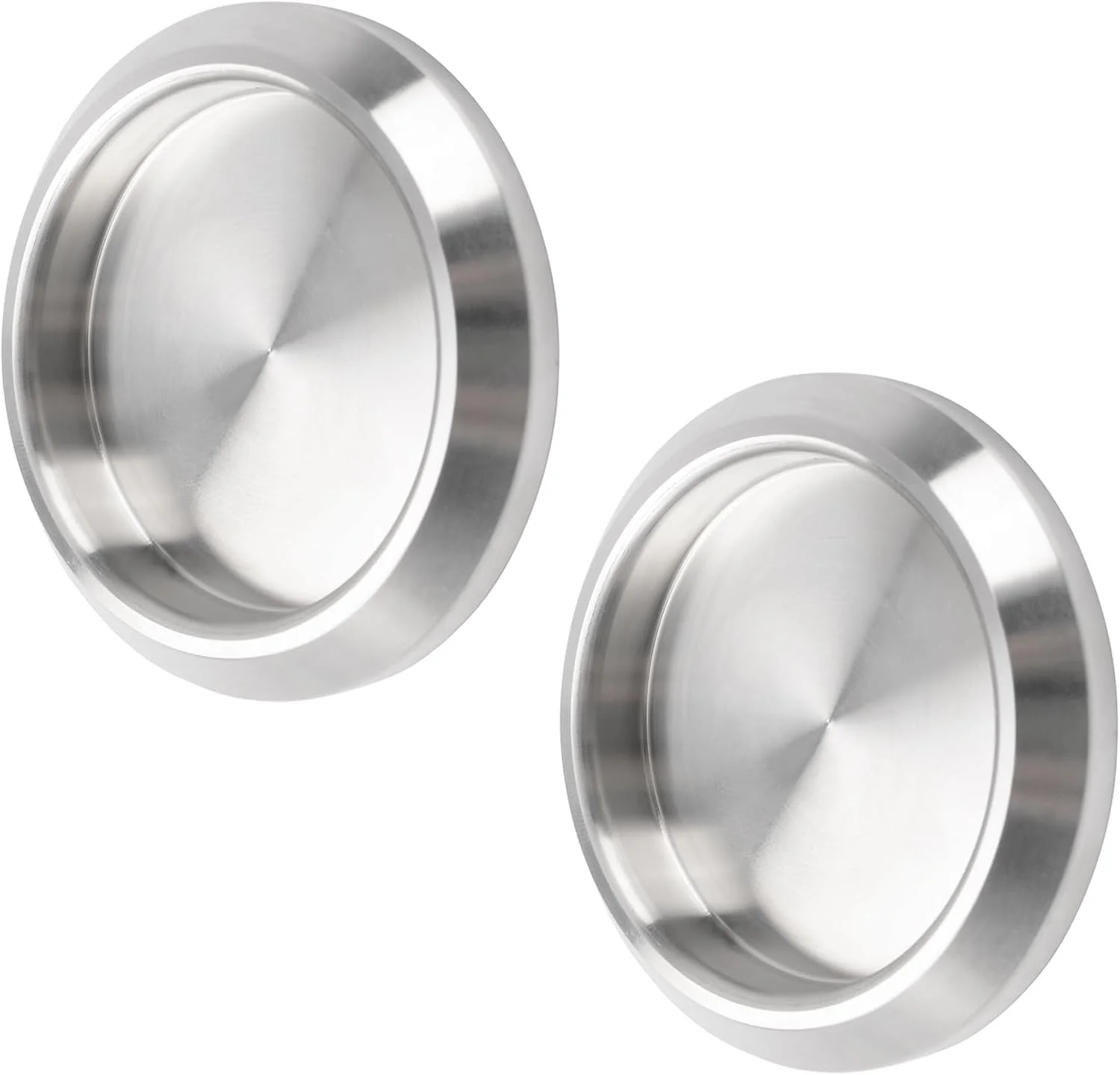 دستگیره کشویی درب کمد دیواری MOROBOR، بسته 2 عددی، دستگیره گرد استیل ضد زنگ، دستگیره توکار کابینت آشپزخانه، دستگیره نامرئی درب، خاکستری