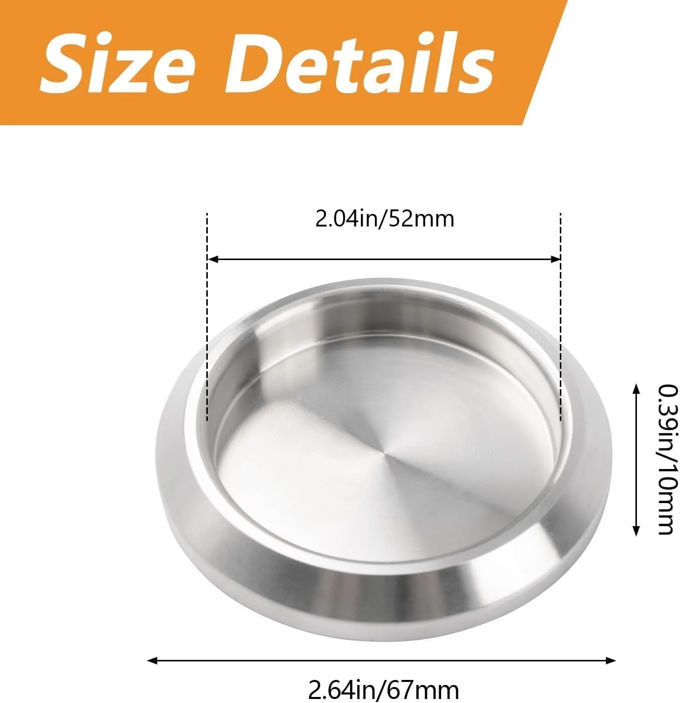 دستگیره کشویی درب کمد دیواری MOROBOR، بسته 2 عددی، دستگیره گرد استیل ضد زنگ، دستگیره توکار کابینت آشپزخانه، دستگیره نامرئی درب، خاکستری
