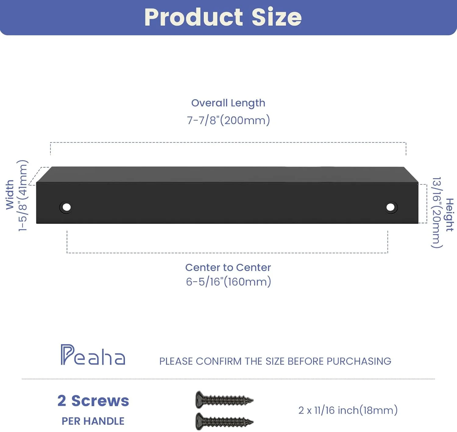 دستگیره کابینت آشپزخانه Peaha، بسته 30 عددی، سخت افزار مشکی کابینت، دستگیره لبه انگشتی کابینت، دستگیره انگشتی درب، فاصله مرکز تا مرکز 160 میلی متر