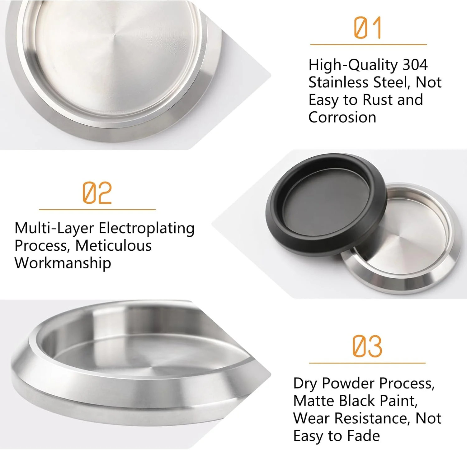 دستگیره کشویی درب کمد دیواری MOROBOR، بسته 2 عددی، دستگیره گرد استیل ضد زنگ، دستگیره توکار کابینت آشپزخانه، دستگیره نامرئی درب، خاکستری