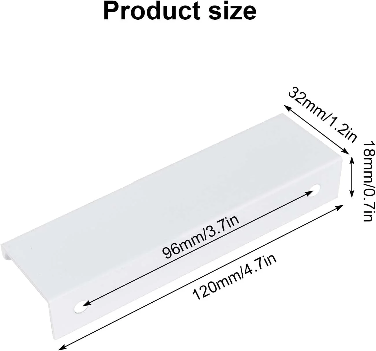 دستگیره لبه انگشتی Nivofu، 6 عدد دستگیره مخفی کابینت، دستگیره های توکار کابینت 120 میلی متر، دستگیره آلومینیومی، با 12 پیچ، دستگیره کشو برای کمد، کابینت، اتاق خواب (سفید)