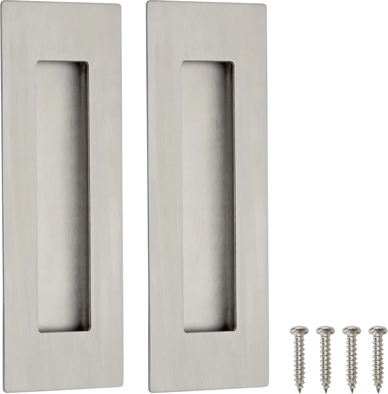 دستگیره های توکار انگشتی 6 اینچی Malimali برای درب های کشویی، درب کمد، دستگیره درب انبار کشویی، سخت افزار دستگیره مستطیلی استیل ضد زنگ برس خورده (2 عدد) دستگیره های توکار انگشتی 6 اینچی Malimali برای درب های کشویی، درب کمد، دستگیره درب انبار کشویی، سخت افزار دستگیره مستطیلی استیل ضد زنگ برس خورده (2 عدد)