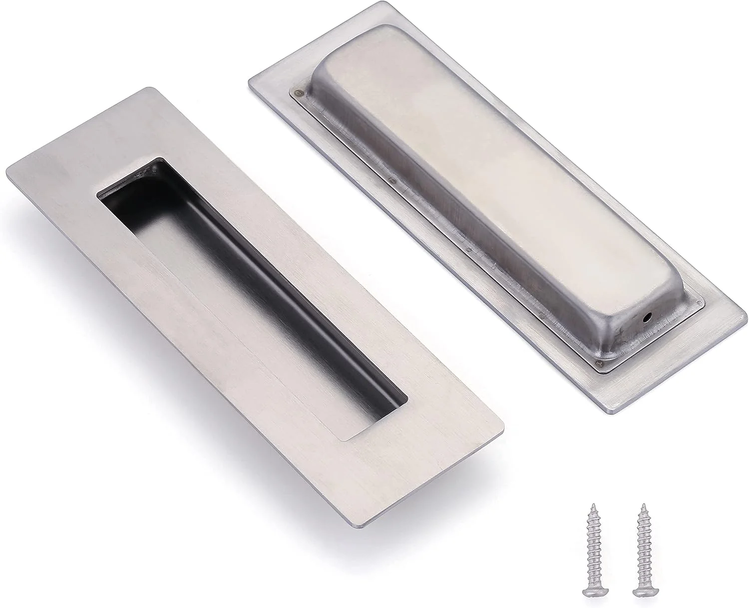 دستگیره کشویی درب کیتموسه 6 اینچی، بسته 2 عددی دستگیره های فرورفته استیل ضد زنگ با پیچ های نصب، پرداخت برس خورده، دستگیره های انگشتی مستطیلی همسطح برای کشو، کابینت، کمد، درب انبار دستگیره کشویی درب کیتموسه 6 اینچی، بسته 2 عددی دستگیره های فرورفته استیل ضد زنگ با پیچ های نصب، پرداخت برس خورده، دستگیره های انگشتی مستطیلی همسطح برای کشو، کابینت، کمد، درب انبار