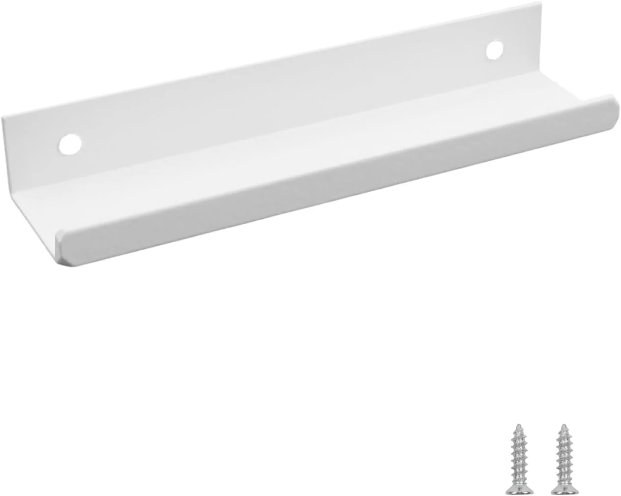 دستگیره های لبه ای LC LICTOP برای کابینت، دستگیره های زبانه ای انگشتی آلیاژ آلومینیوم 4.72 اینچی، دستگیره های مخفی کشو برای آشپزخانه، کمد لباس، فاصله سوراخ 3.78 اینچ، 6 عدد دستگیره لبه ای سفید