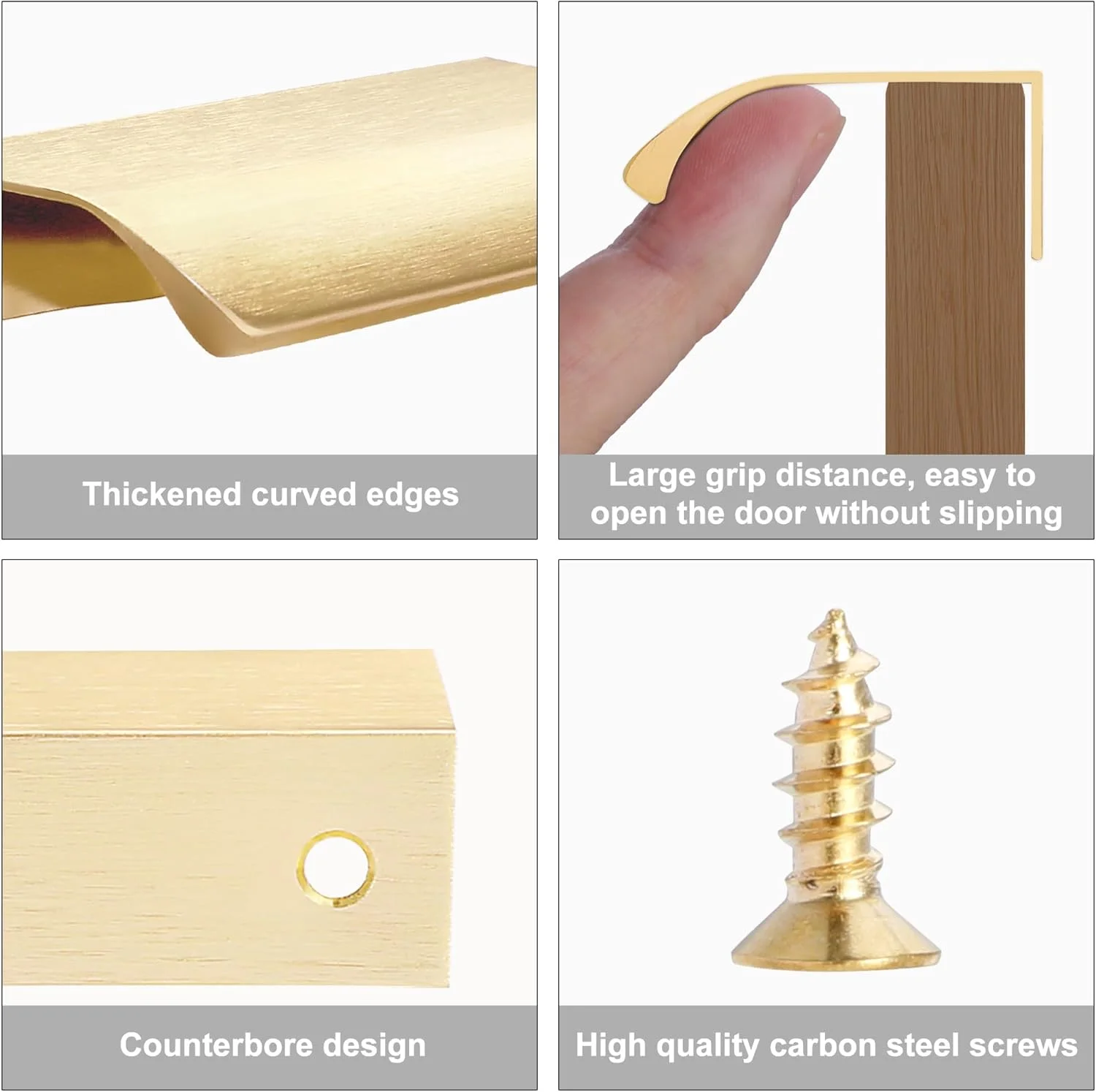 دستگیره مخفی لبه طلایی تیره Malimali بسته 5 عددی، دستگیره کشو کابینت 8 سانتی متری، دستگیره آلومینیومی مدرن برای درب کمد، طلایی تیره برس خورده دستگیره مخفی لبه طلایی تیره Malimali بسته 5 عددی، دستگیره کشو کابینت 8 سانتی متری، دستگیره آلومینیومی مدرن برای درب کمد، طلایی تیره برس خورده