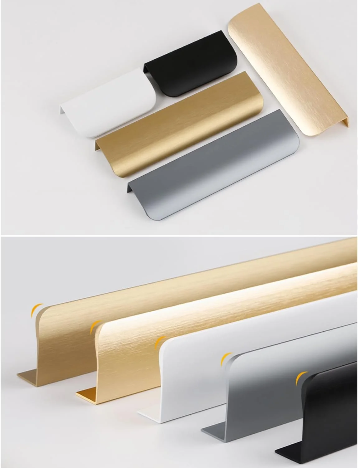 دستگیره کابینت LRYELWA بسته 2 عددی، دستگیره کشو آشپزخانه، دستگیره لبه انگشتی آلومینیومی، دستگیره های منحنی، دستگیره های مخفی درب کمد لباس، دستگیره برای کمد لباس خانگی، همراه با پیچ (200 میلی متر، سفید) دستگیره کابینت LRYELWA بسته 2 عددی، دستگیره کشو آشپزخانه، دستگیره لبه انگشتی آلومینیومی، دستگیره های منحنی، دستگیره های مخفی درب کمد لباس، دستگیره برای کمد لباس خانگی، همراه با پیچ (200 میلی متر، سفید)