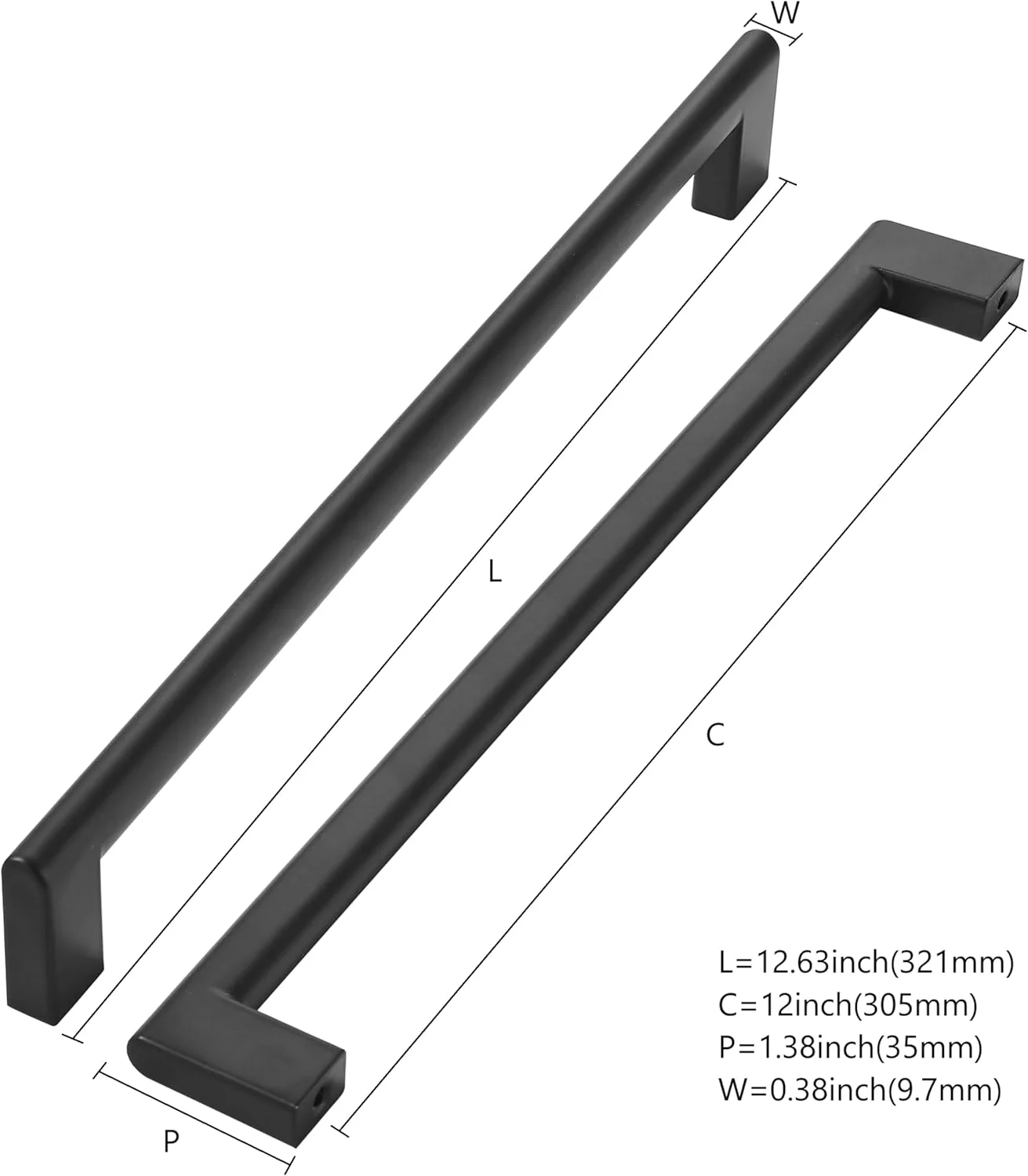 دستگیره کابینت مشکی مات Khtumeware، طول 30 سانتیمتر، 6 عددی، دستگیره کشو آشپزخانه سنگین و بادوام، سخت افزار برای حمام، کشو، کابینت، درب کابینت دستگیره کابینت مشکی مات Khtumeware، طول 30 سانتیمتر، 6 عددی، دستگیره کشو آشپزخانه سنگین و بادوام، سخت افزار برای حمام، کشو، کابینت، درب کابینت