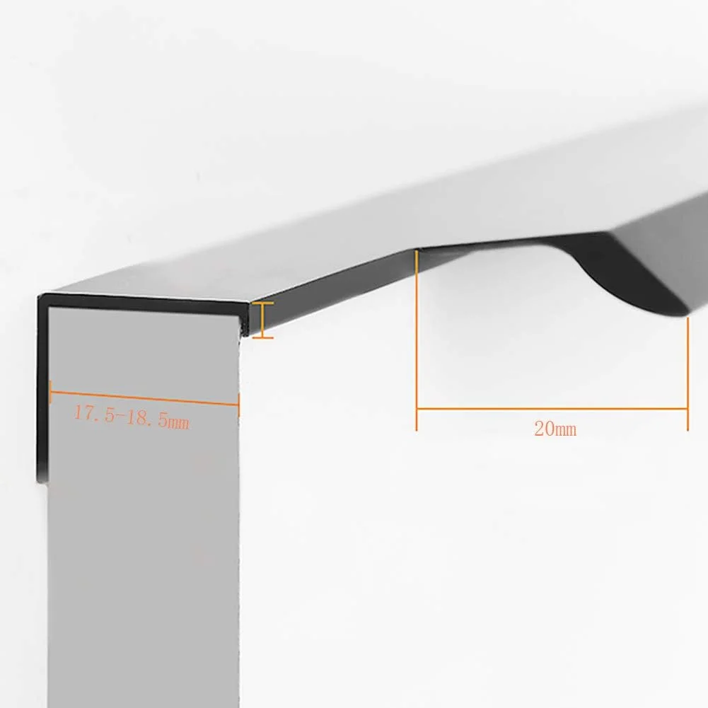 دستگیره لبه انگشتی مشکی مات KAIISSA، دستگیره مخفی کابینت، دستگیره توکار نوار مبلمان نامرئی برای درب کشو آشپزخانه منزل (300 میلی متر) (2 عدد) دستگیره لبه انگشتی مشکی مات KAIISSA، دستگیره مخفی کابینت، دستگیره توکار نوار مبلمان نامرئی برای درب کشو آشپزخانه منزل (300 میلی متر) (2 عدد)