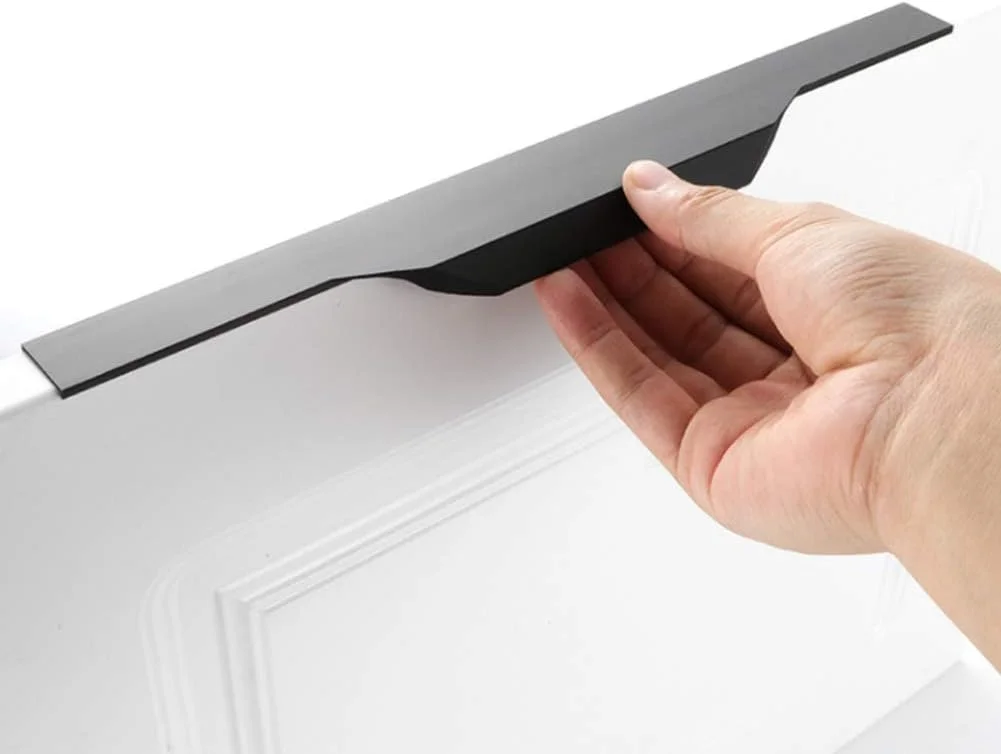 دستگیره لبه انگشتی مشکی مات KAIISSA، دستگیره مخفی کابینت، دستگیره توکار نوار مبلمان نامرئی برای درب کشو آشپزخانه منزل (300 میلی متر) (2 عدد) دستگیره لبه انگشتی مشکی مات KAIISSA، دستگیره مخفی کابینت، دستگیره توکار نوار مبلمان نامرئی برای درب کشو آشپزخانه منزل (300 میلی متر) (2 عدد)