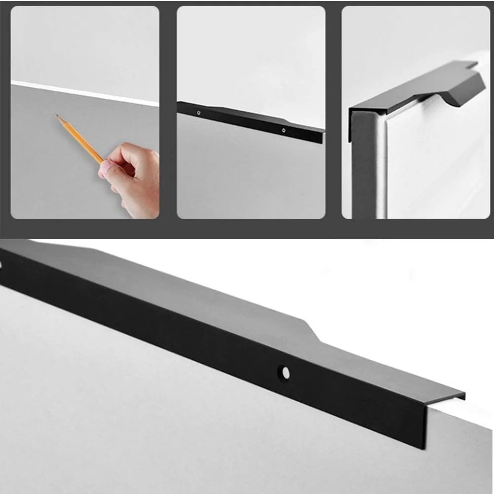 دستگیره لبه انگشتی مشکی مات KAIISSA، دستگیره مخفی کابینت، دستگیره توکار نوار مبلمان نامرئی برای درب کشو آشپزخانه منزل (300 میلی متر) (2 عدد) دستگیره لبه انگشتی مشکی مات KAIISSA، دستگیره مخفی کابینت، دستگیره توکار نوار مبلمان نامرئی برای درب کشو آشپزخانه منزل (300 میلی متر) (2 عدد)