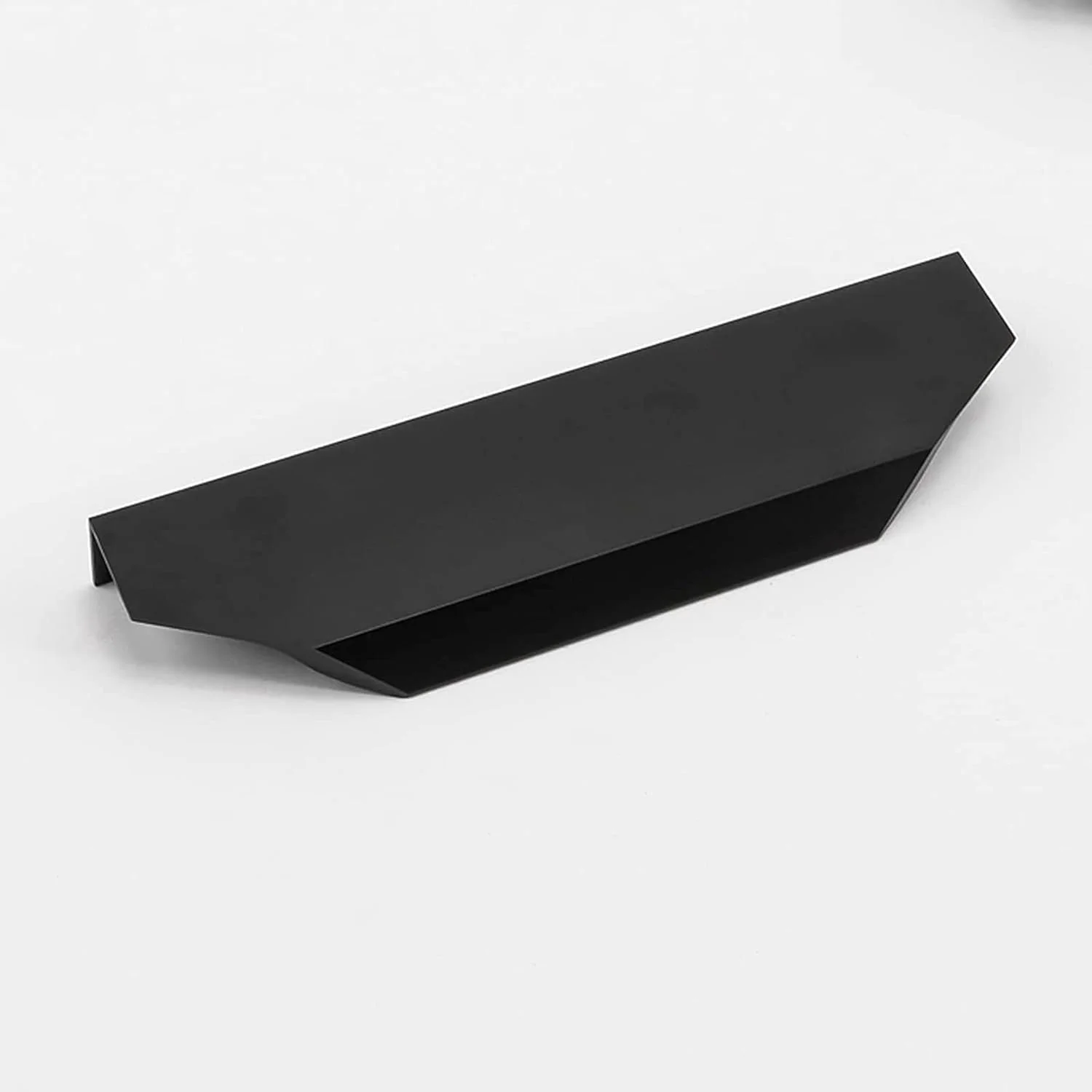 دستگیره کابینت مشکی HONGTUWY، دستگیره لبه انگشتی کابینت، دستگیره مخفی کشویی درب منحنی برای کابینت آشپزخانه منزل (طول: 1100 میلی متر)