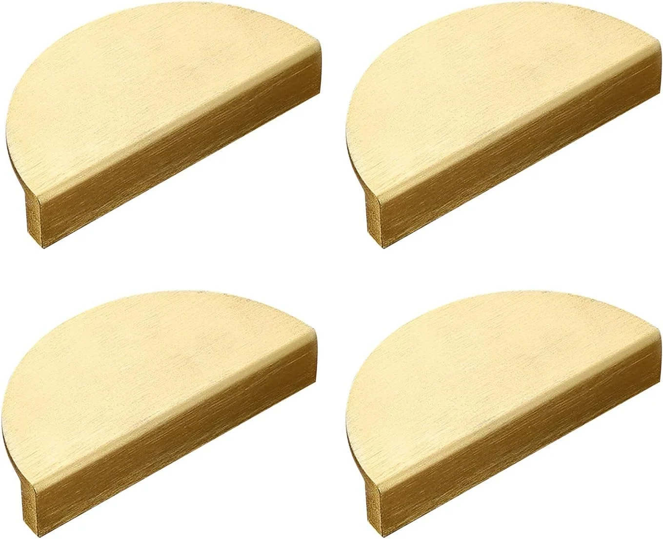 ست چهارتایی دستگیره کشو هلالی ماه، دستگیره کابینت هلالی 9.9 سانتی‌متری، دستگیره برنجی کمد، دستگیره نیم دایره‌ای کابینت برای کابینت، کمد لباس، کتابخانه (ست 4 عددی)