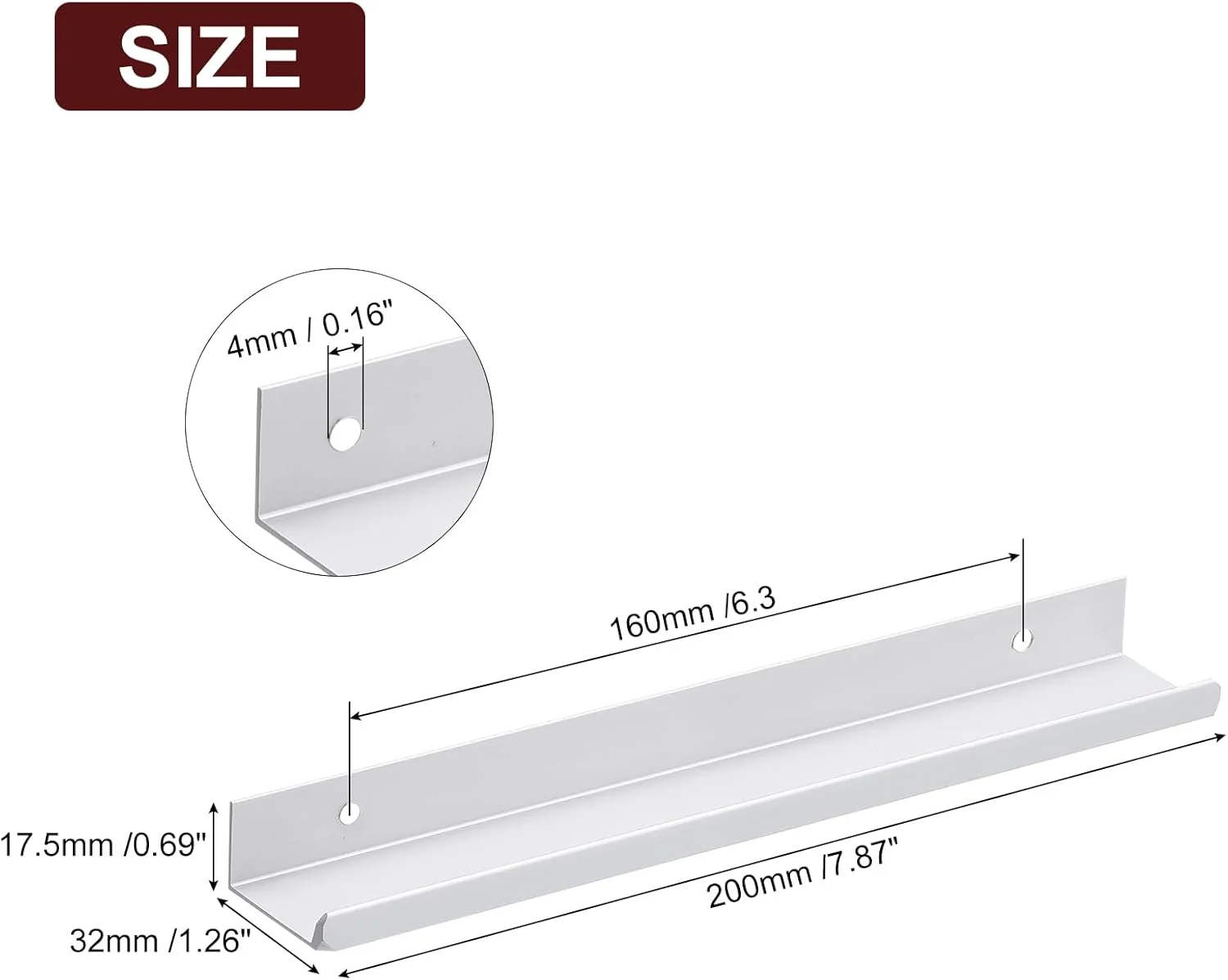 دستگیره لبه انگشتی کابینت سورسیینگ مپ، 8 عدد 200 میلی متر / 7.87 اینچ آلیاژ آلومینیوم نصب پشتی دستگیره های مخفی کابینت دستگیره پنهان برای کابینت کشو آشپزخانه منزل، نقره ای